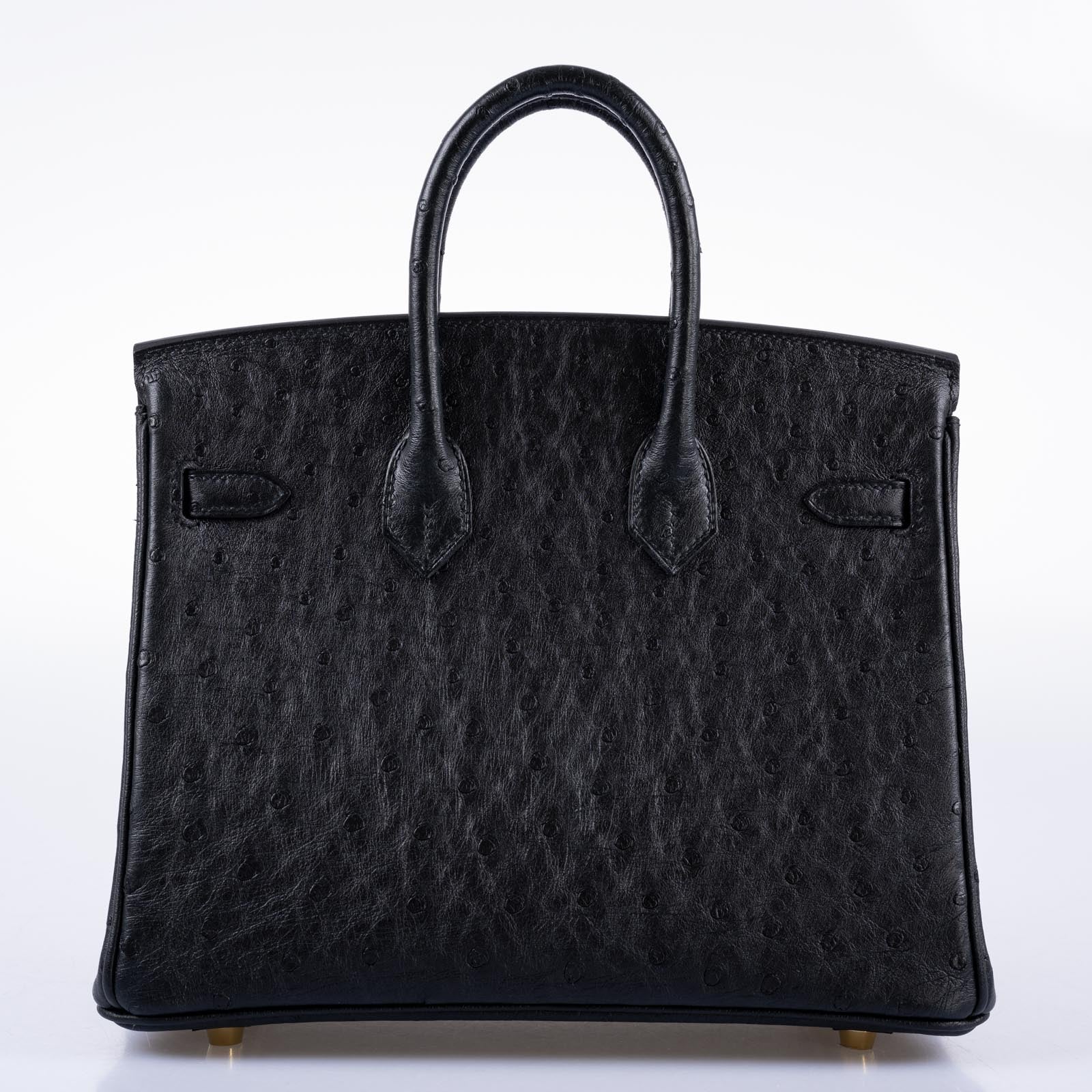 Hermès Birkin 25 Noir Ostrich Gold Hardware