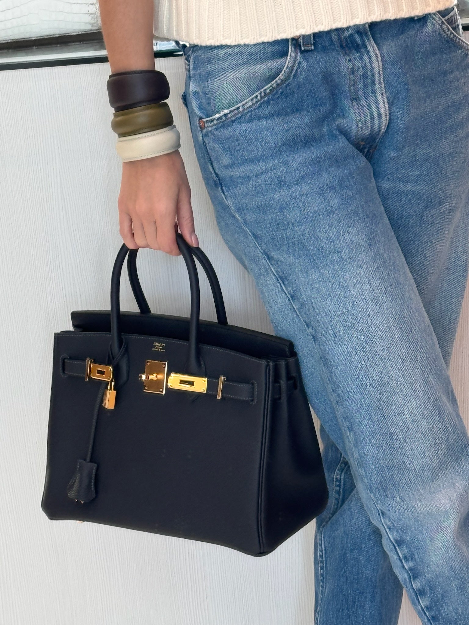 Hermès Birkin 25 Noir Togo Gold Hardware