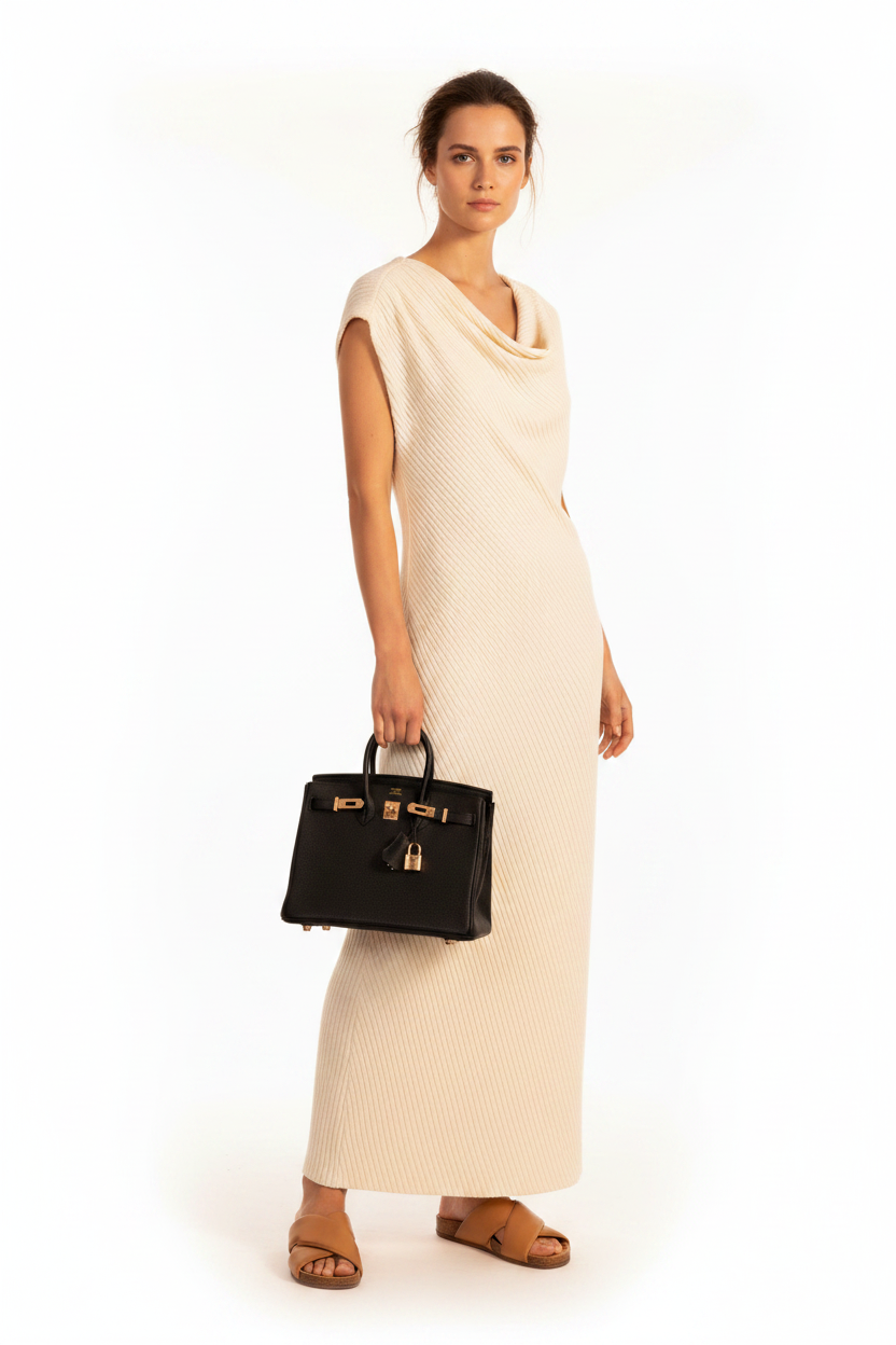 Hermès Birkin 25 Noir Togo Rose Gold Hardware