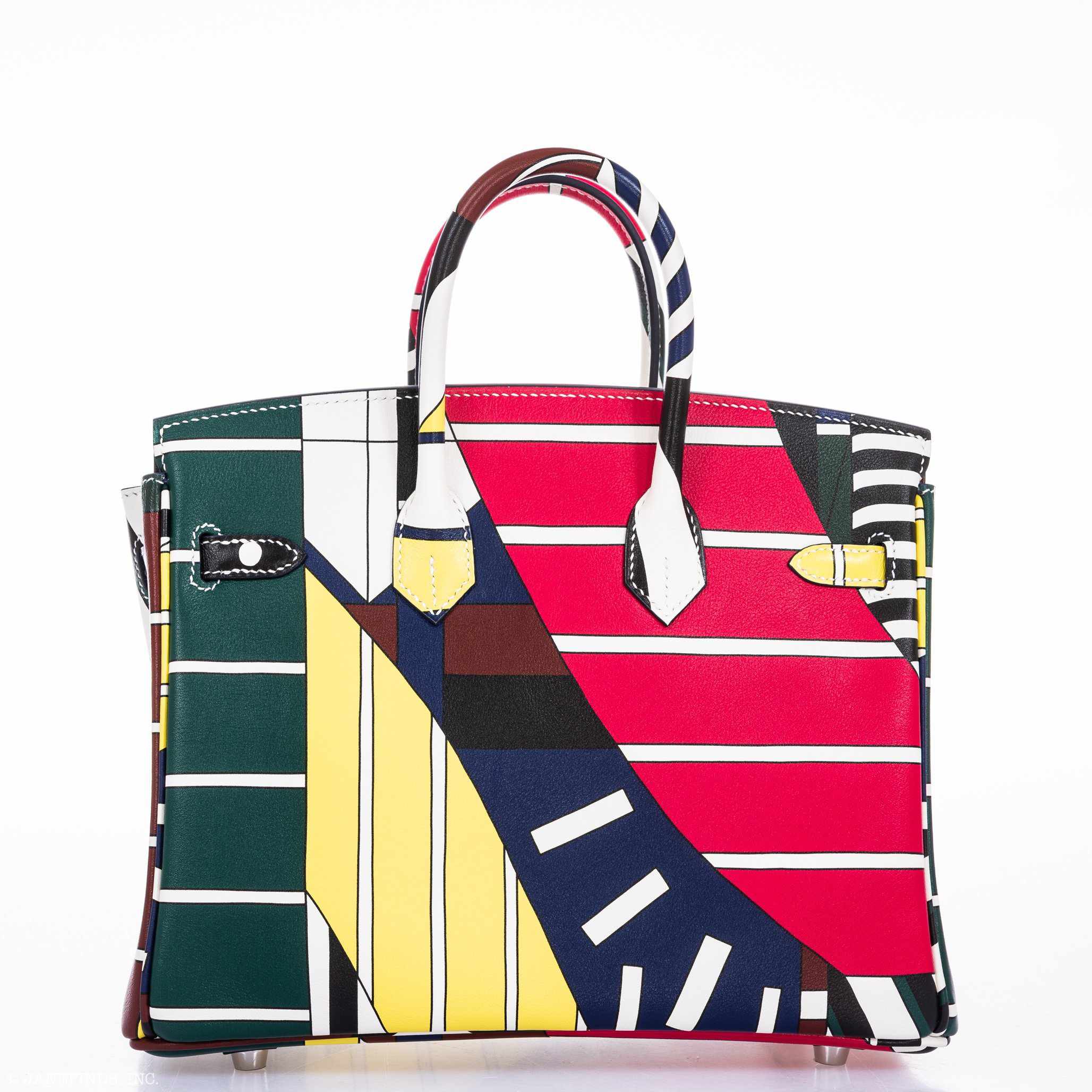 Hermès Birkin 25 "One Two Three And Away We Go!" Limited Edition By Nigel Peak Multicolor Swift Leather Palladium Hardware