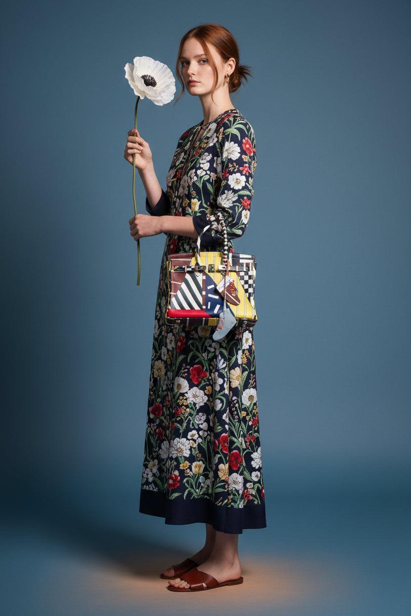 Hermès Birkin 25 "One Two Three and Away We Go" Nigel Peake Limited Edition Multicolor Swift Palladium Hardware