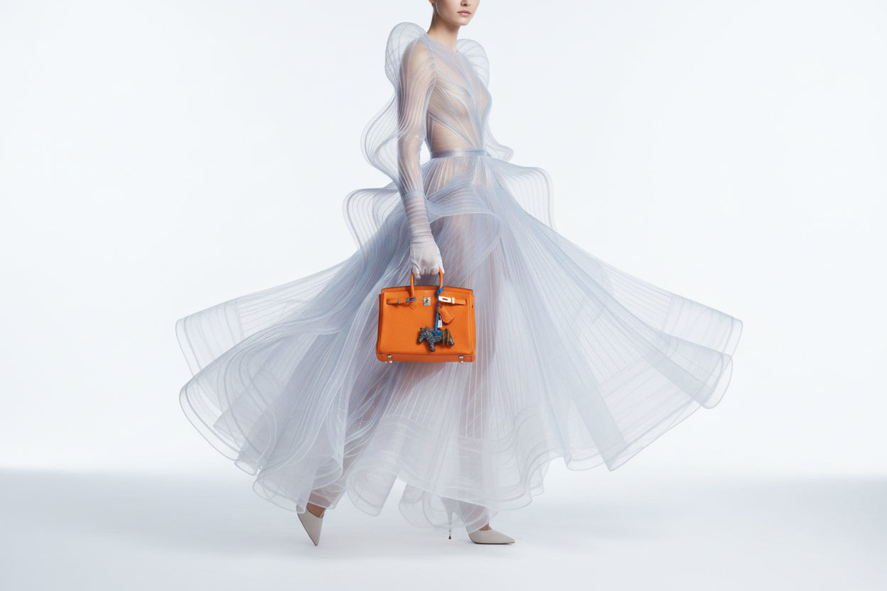 Hermès Birkin 25 Orange Minium Togo Palladium Hardware