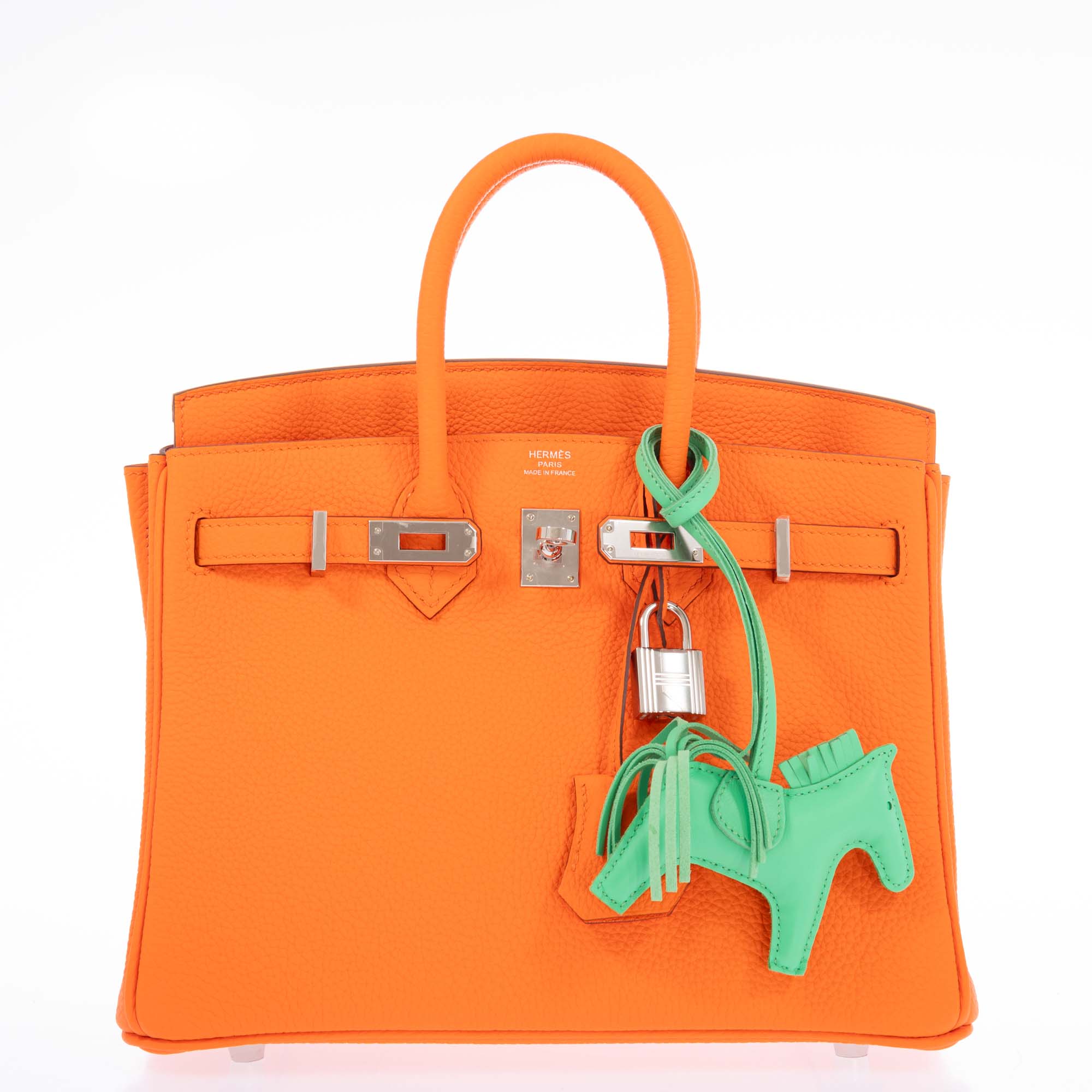 Hermès Birkin 25 Orange Minium Togo Palladium Hardware