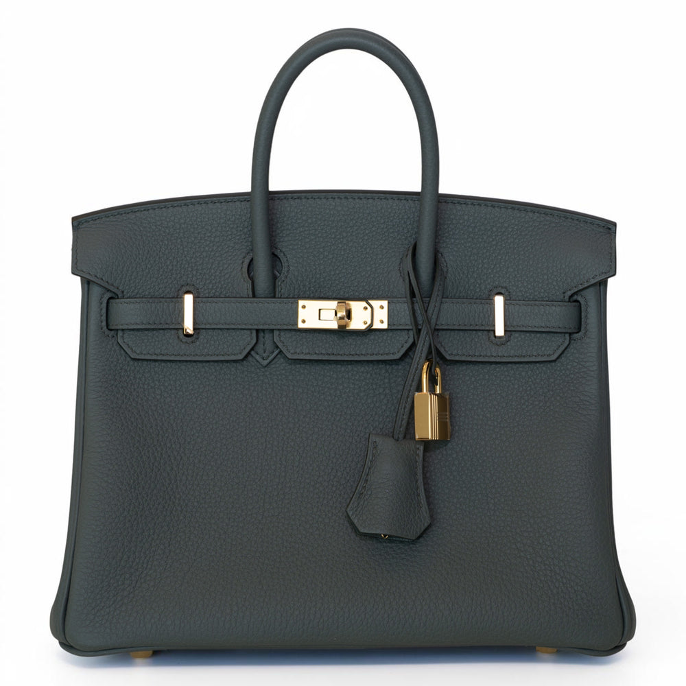 Hermès Birkin 25 Retourne Vert Amande Togo Gold Hardware