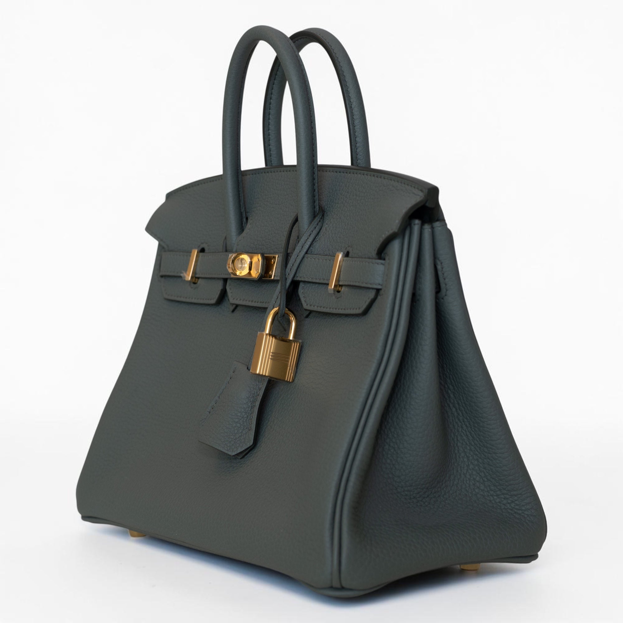 Hermès Birkin 25 Retourne Vert Amande Togo Gold Hardware