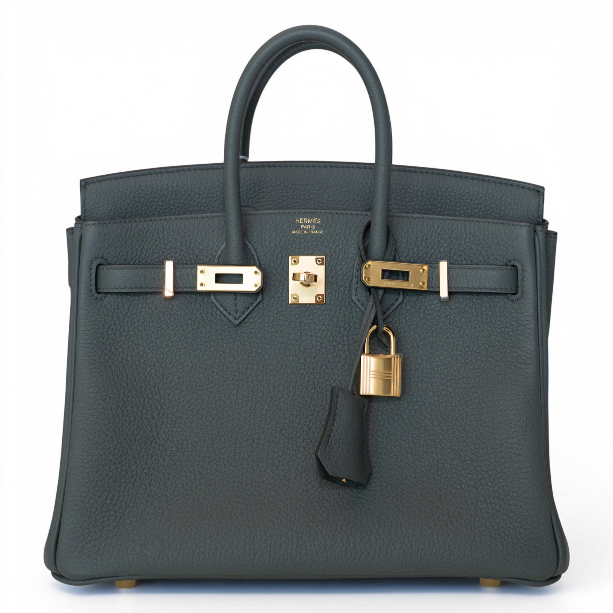Hermès Birkin 25 Retourne Vert Amande Togo Gold Hardware