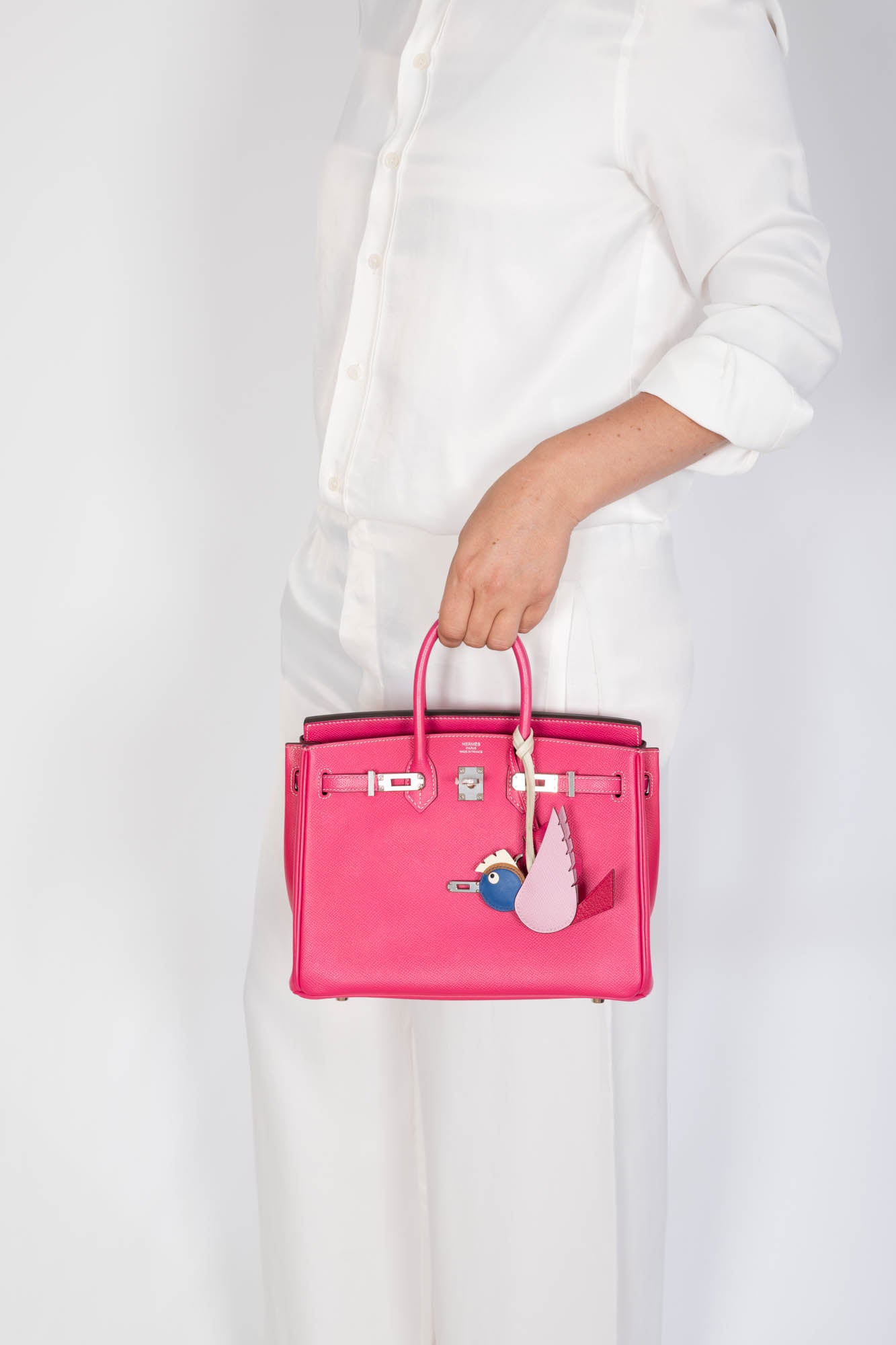 Hermès Birkin 25 Rose Tyrien Epsom Palladium Hardware