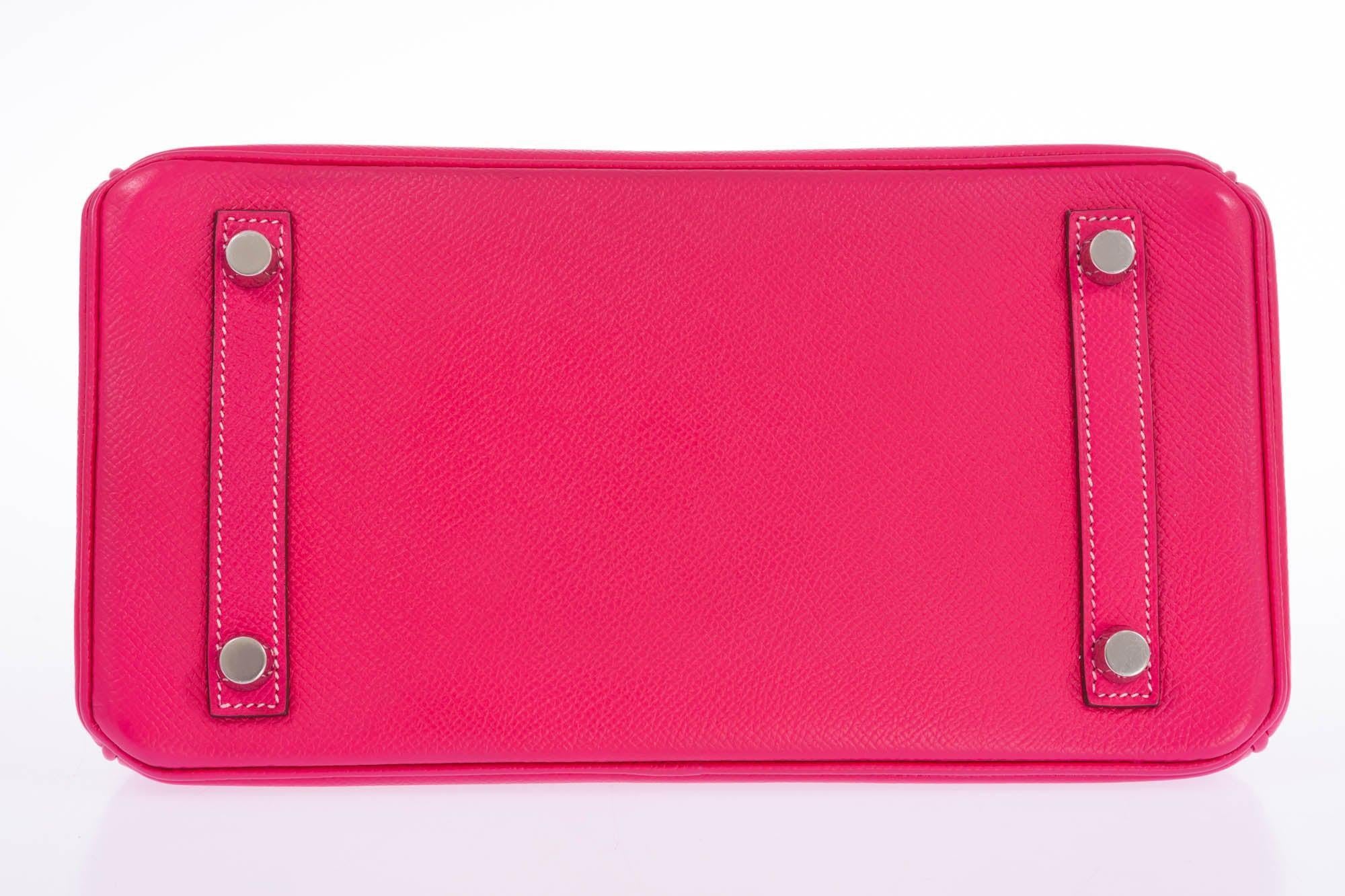 Hermès Birkin 25 Rose Tyrien Epsom Palladium Hardware