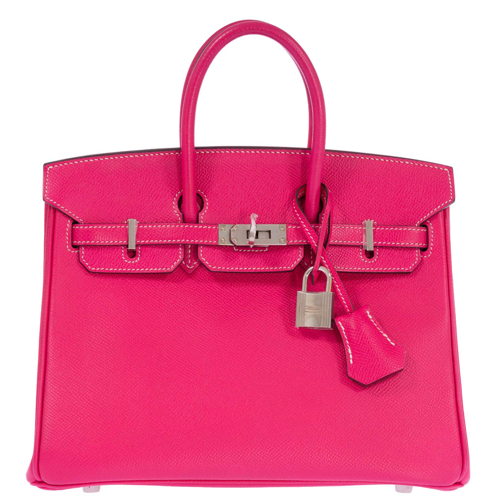Hermès Birkin 25 Rose Tyrien Epsom Palladium Hardware