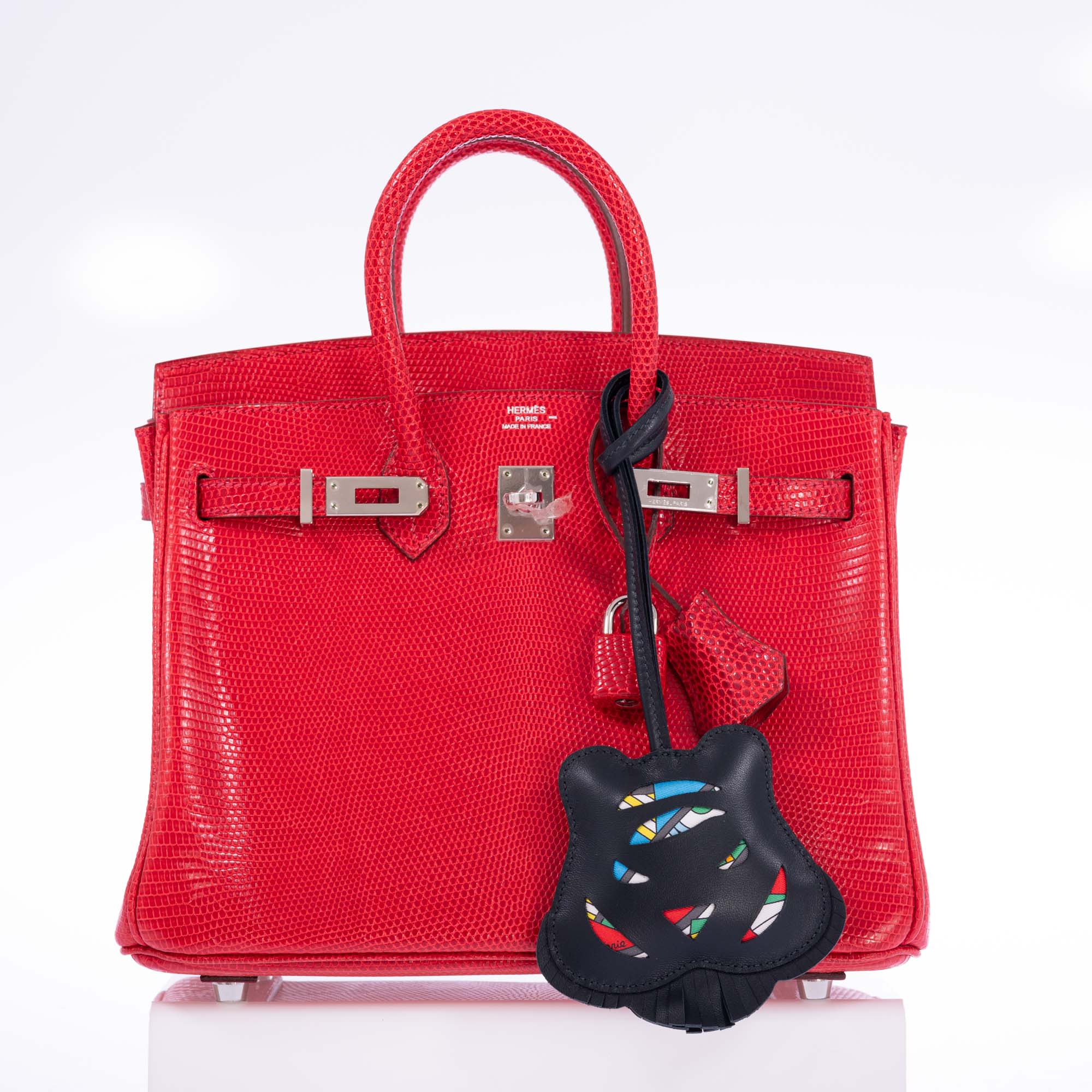 Hermès Birkin 25 Rouge Exotique Nilo Lizard Palladium Hardware