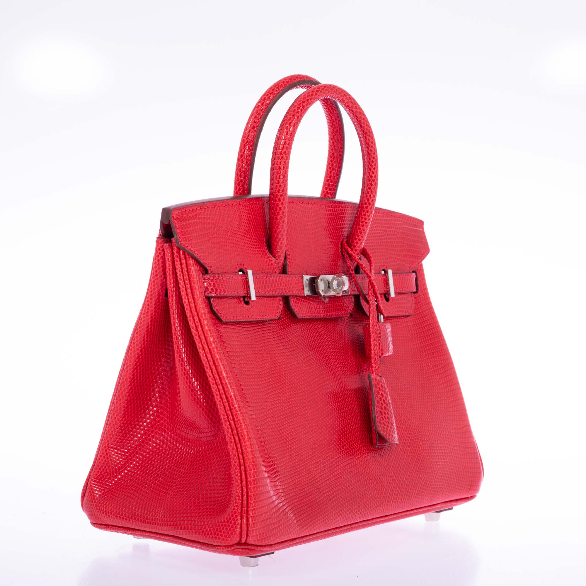 Hermès Birkin 25 Rouge Exotique Nilo Lizard Palladium Hardware