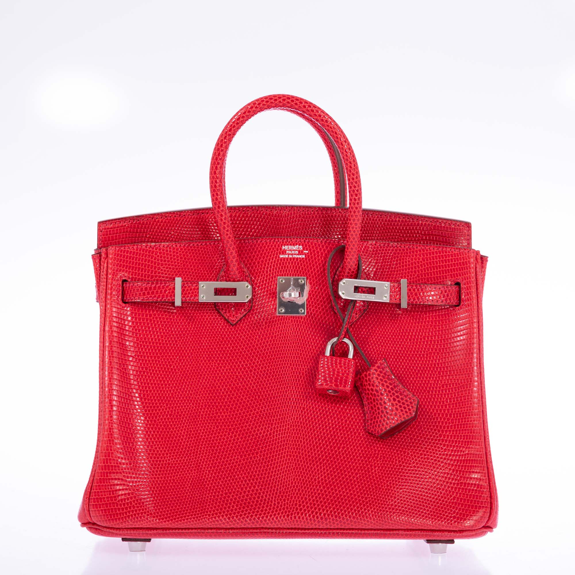 Hermès Birkin 25 Rouge Exotique Nilo Lizard Palladium Hardware