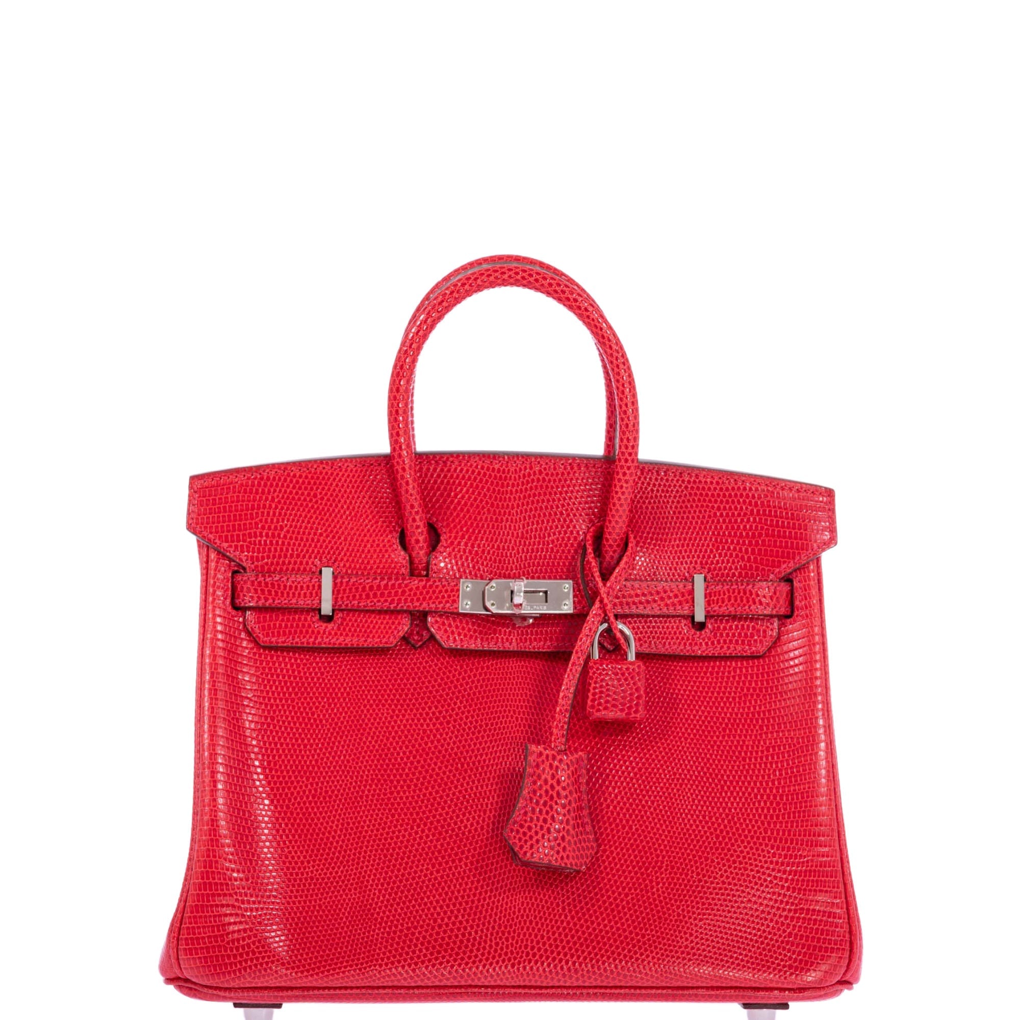 Hermès Birkin 25 Rouge Exotique Nilo Lizard Palladium Hardware