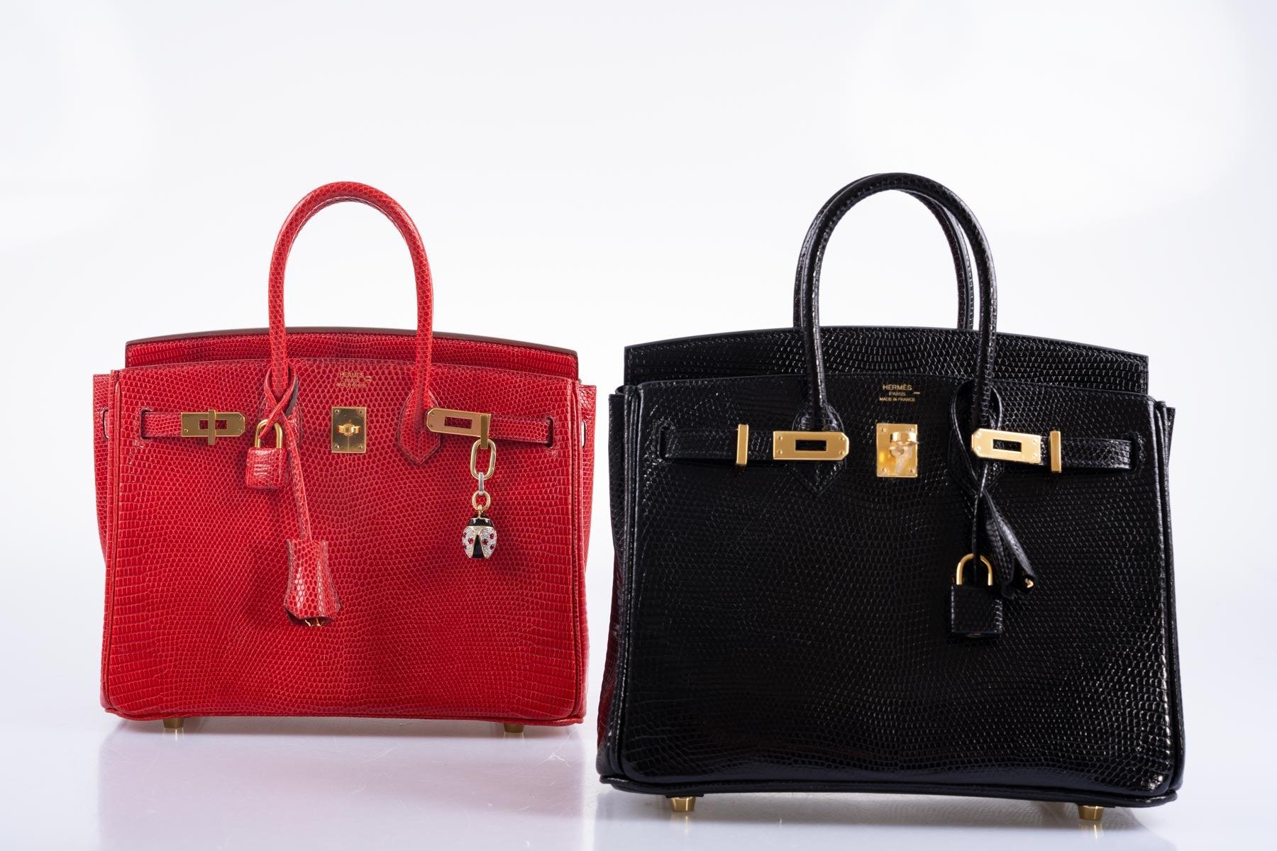 Hermès Birkin 25 Rouge Vif Salvator Lizard Gold Hardware