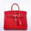 Hermès Birkin 25 Rouge Vif Salvator Lizard Gold Hardware