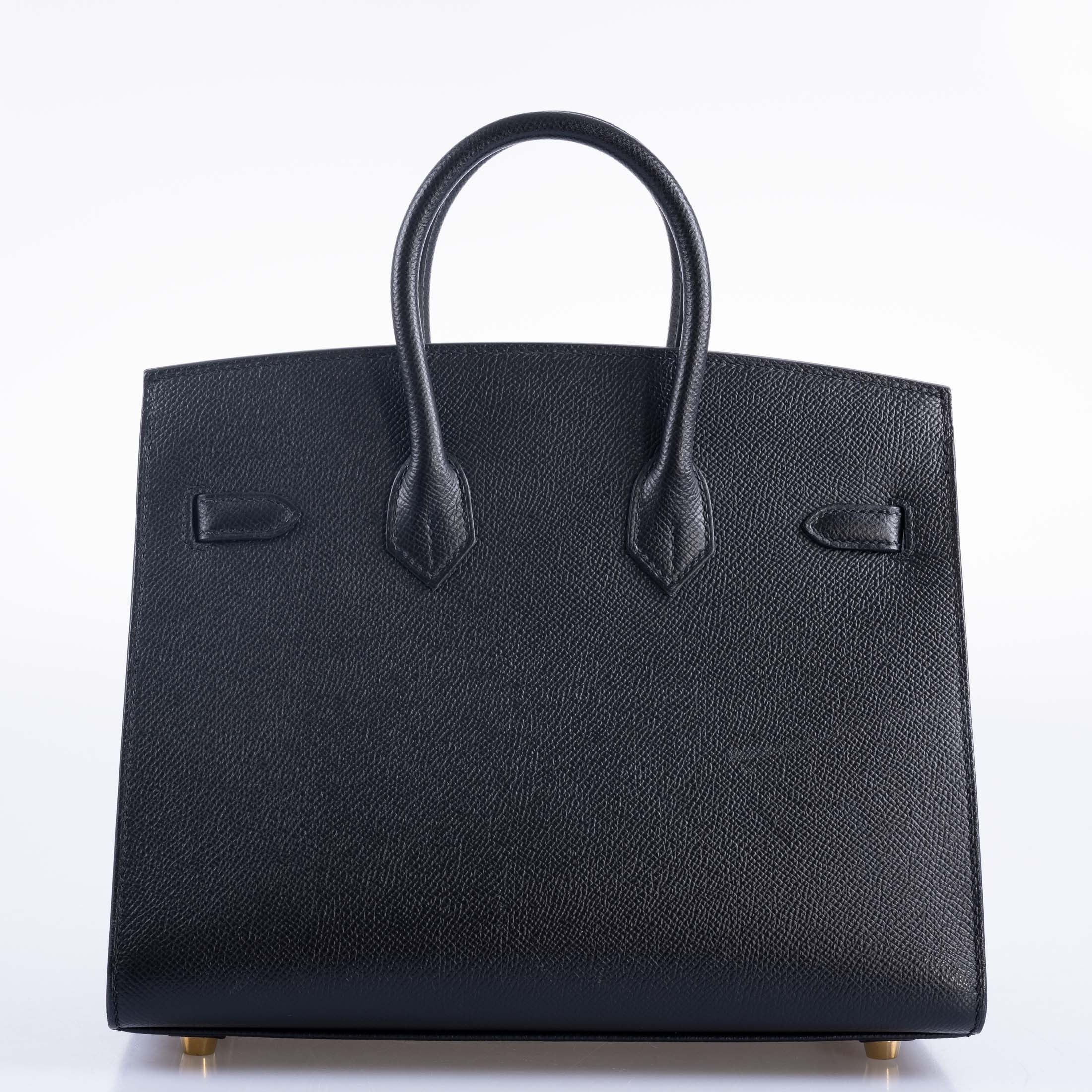 Hermès Birkin 25 Sellier Black Epsom Gold Hardware