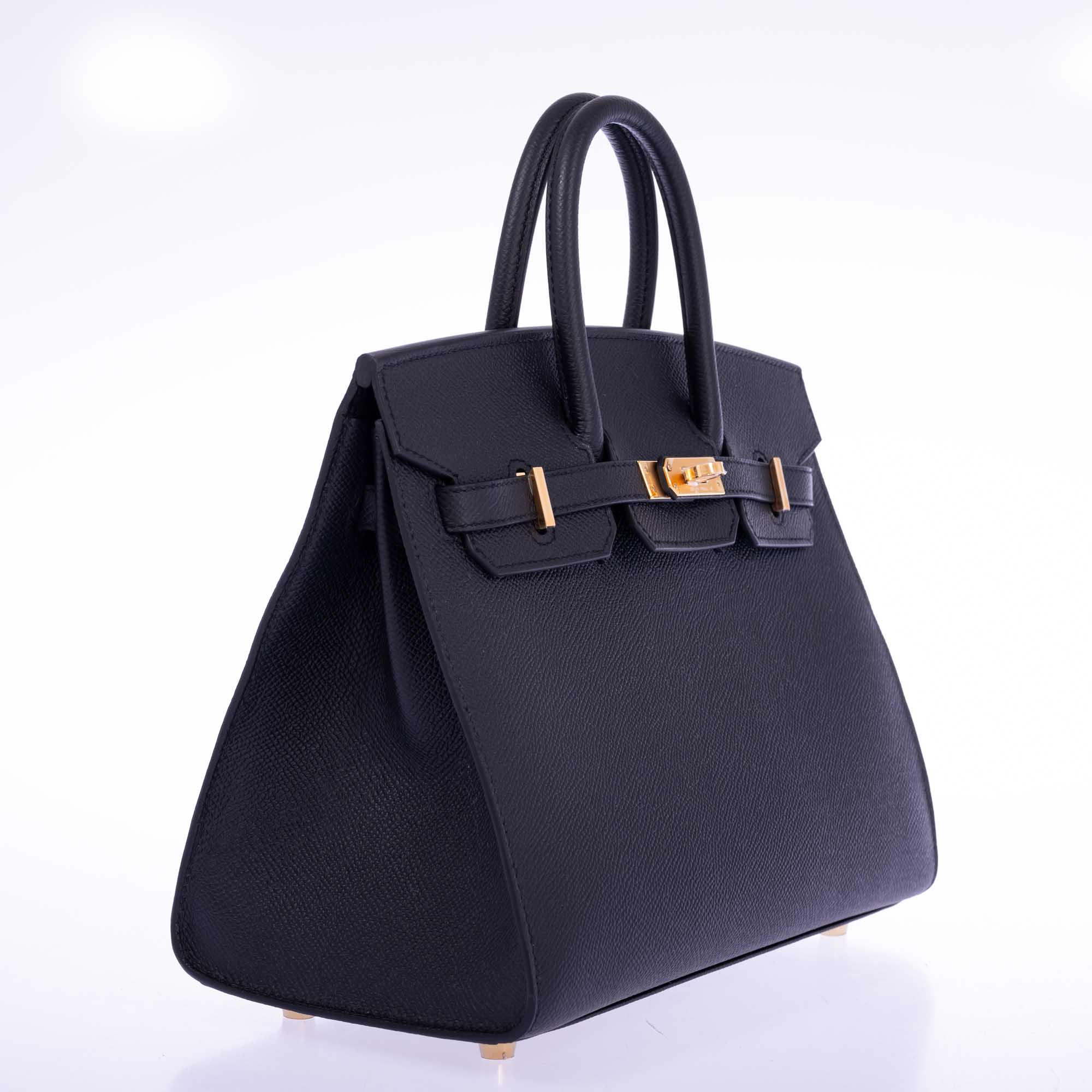 Hermès Birkin 25 Sellier Black Epsom Gold Hardware