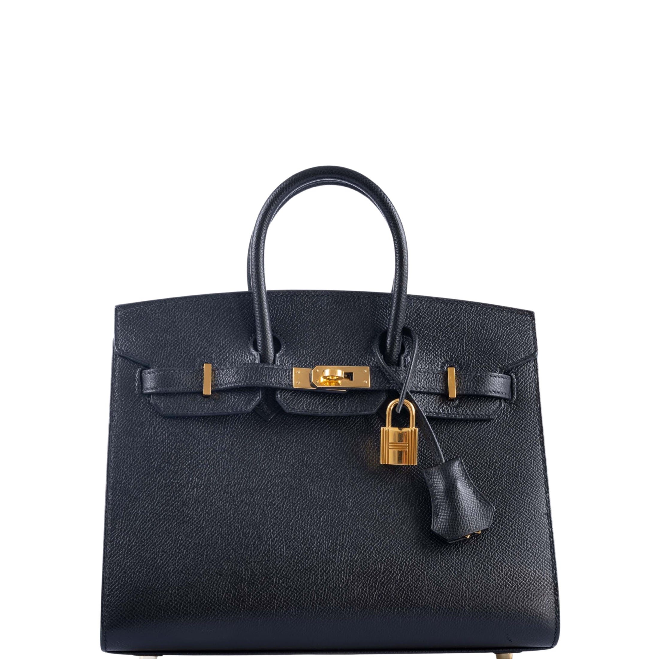 Hermès Birkin 25 Sellier Black Epsom Gold Hardware