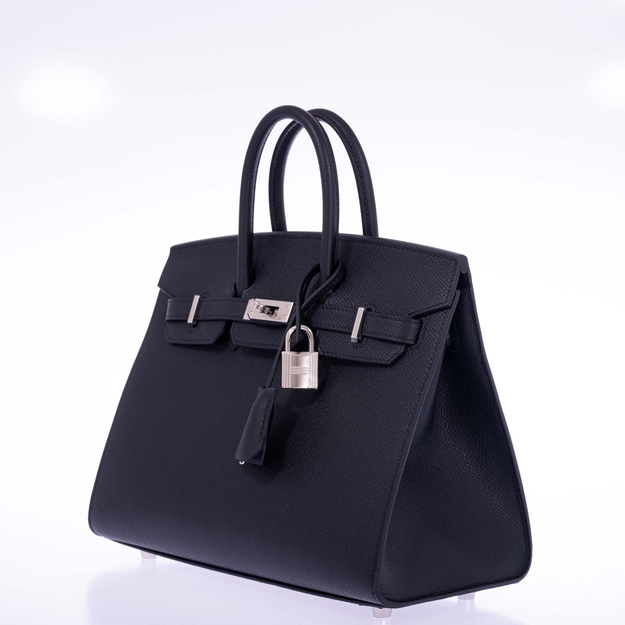 Hermès Birkin 25 Sellier Black Epsom Palladium Hardware