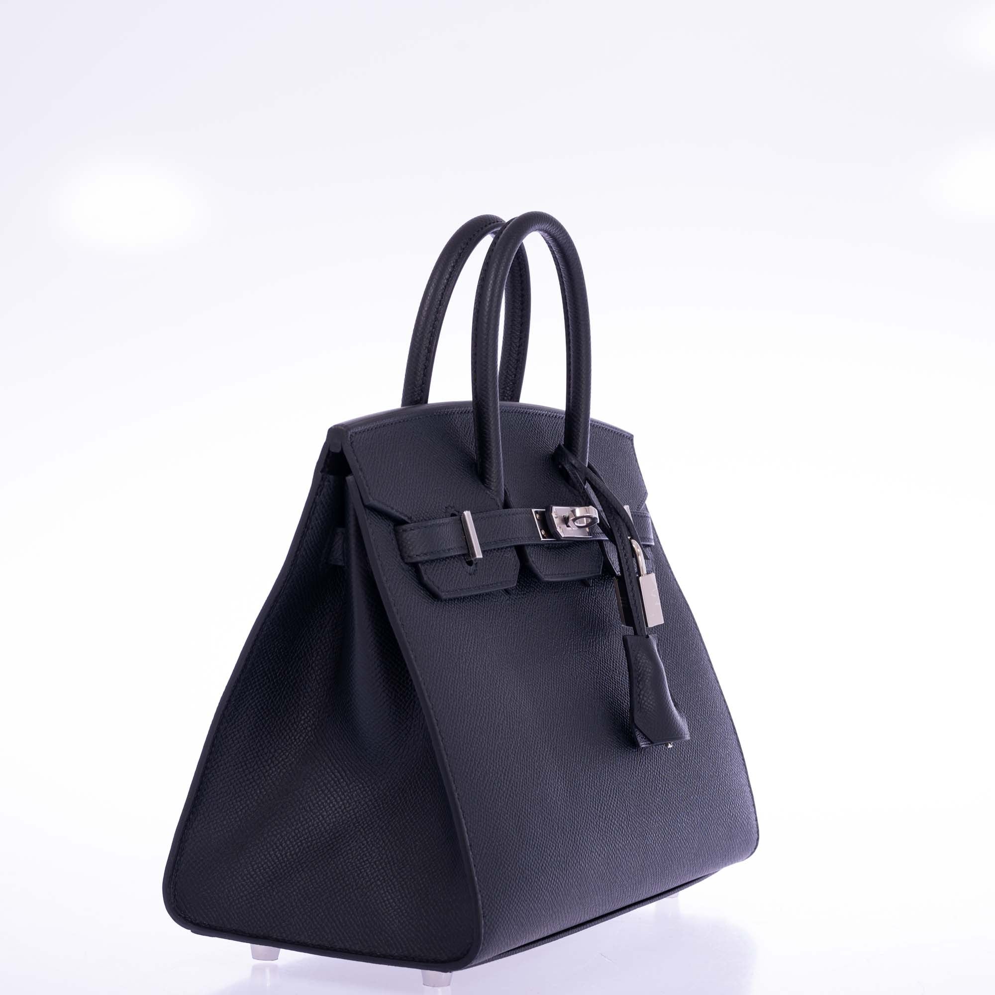 Hermès Birkin 25 Sellier Black Epsom Palladium Hardware