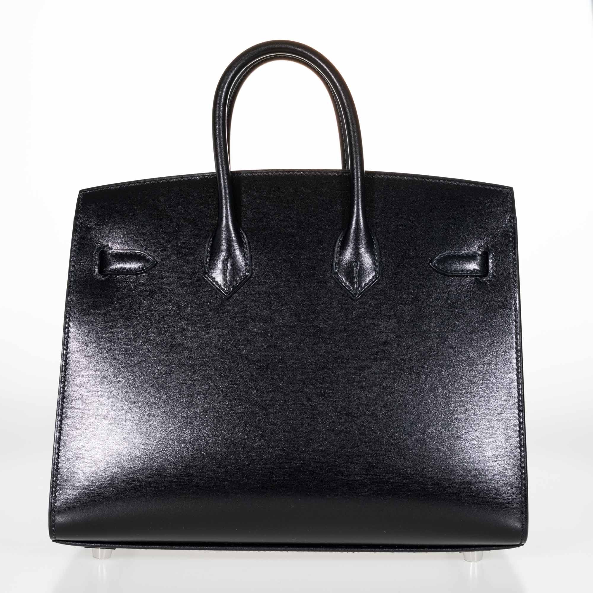 Hermès Birkin 25 Sellier Noir Box Calf Gold Hardware