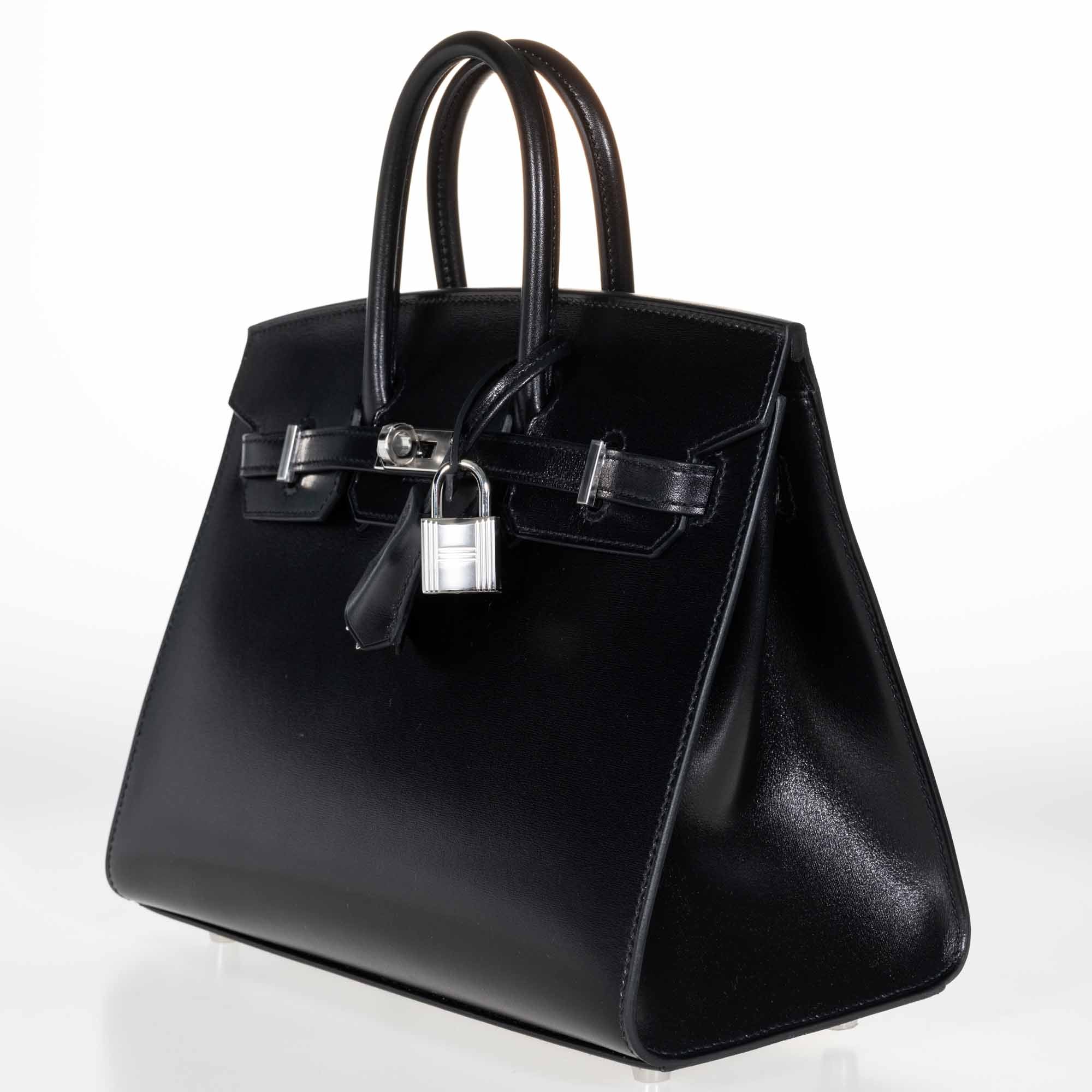 Hermès Birkin 25 Sellier Noir Box Calf Gold Hardware