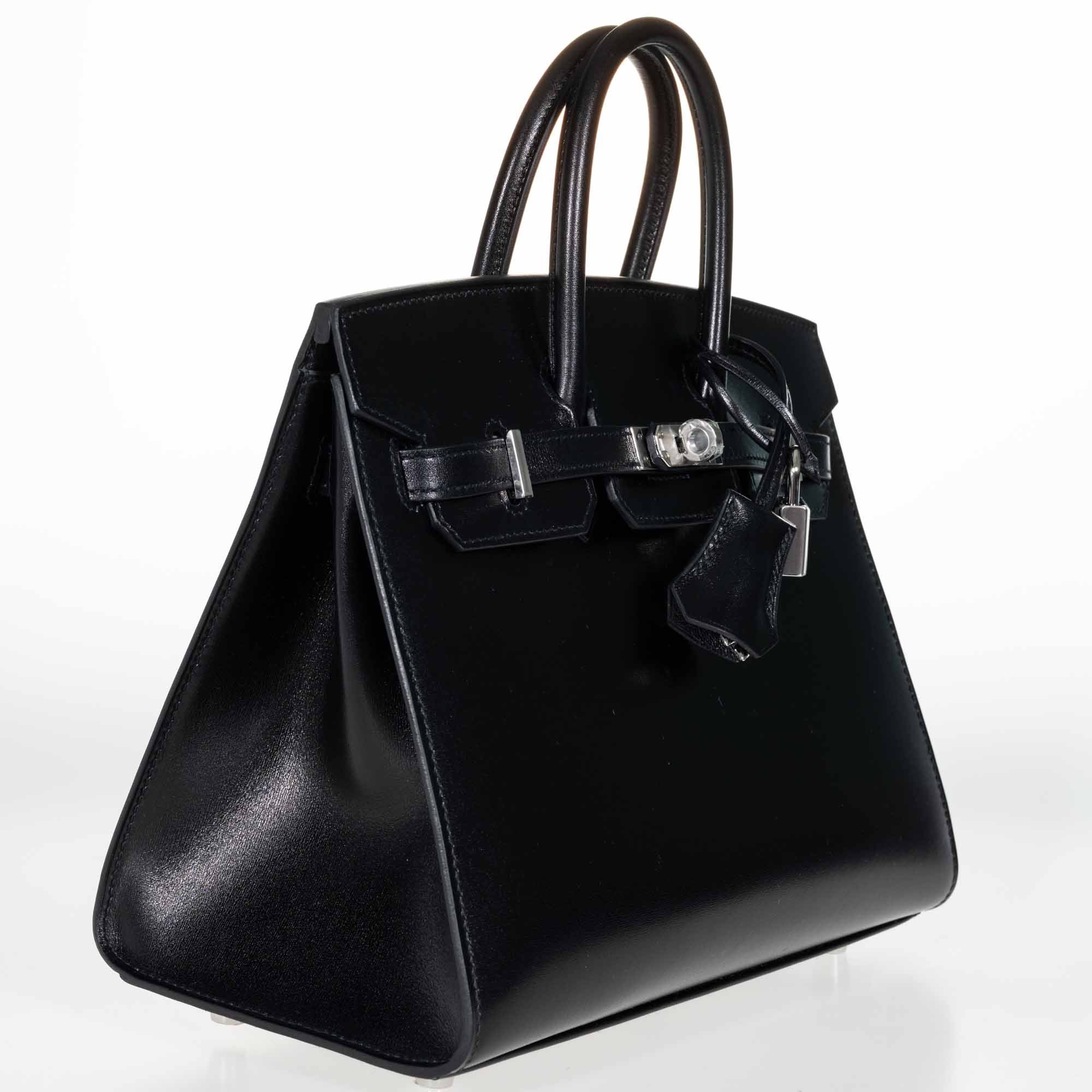Hermès Birkin 25 Sellier Noir Box Calf Gold Hardware