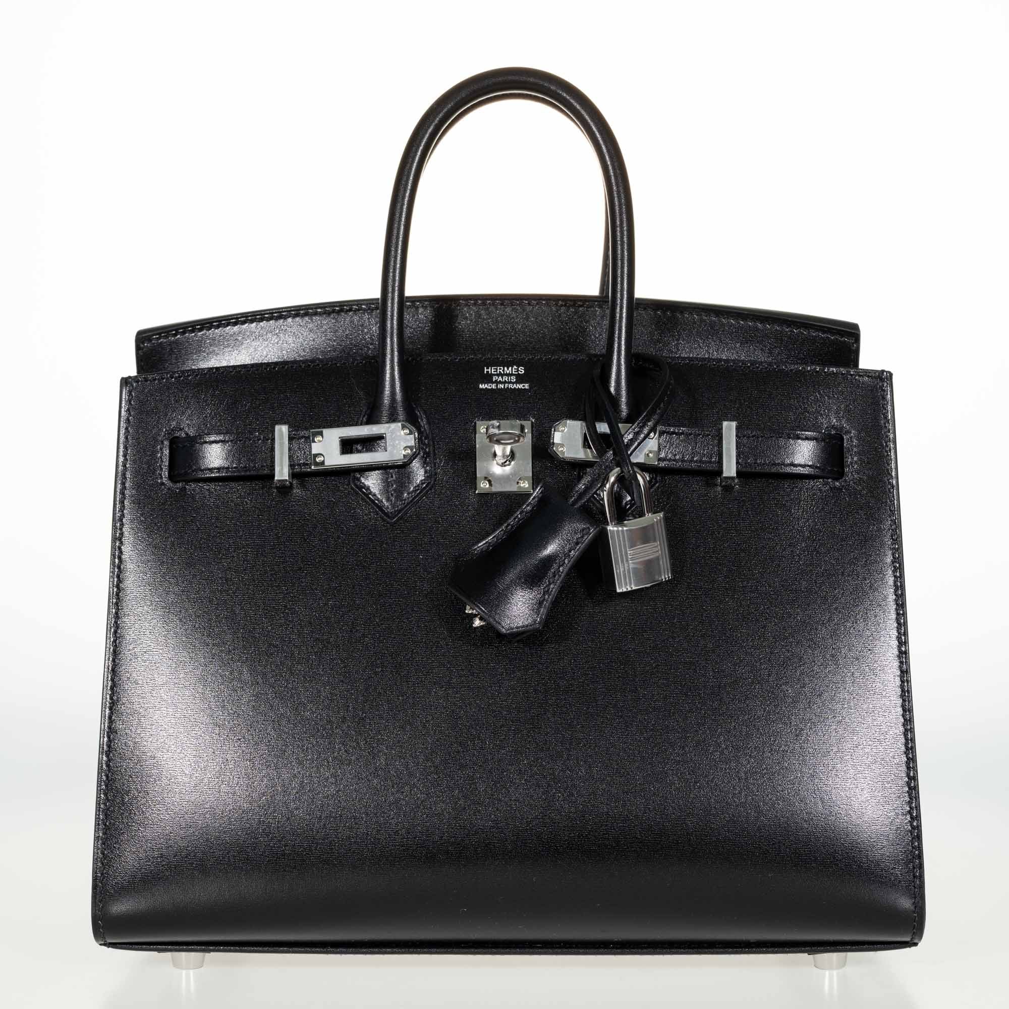 Hermès Birkin 25 Sellier Noir Box Calf Gold Hardware