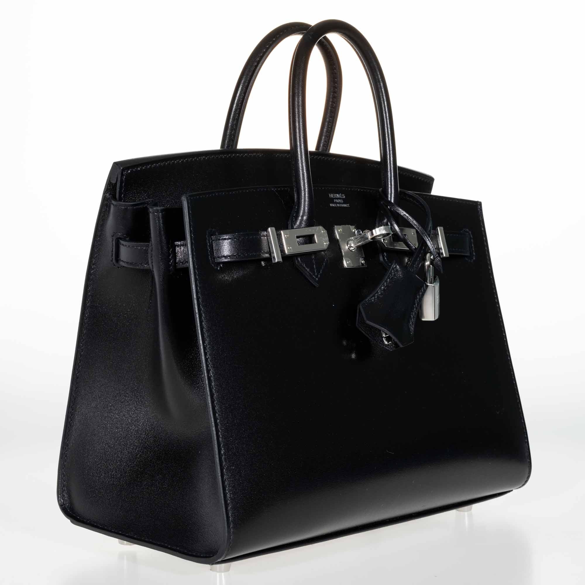 Hermès Birkin 25 Sellier Noir Box Calf Gold Hardware