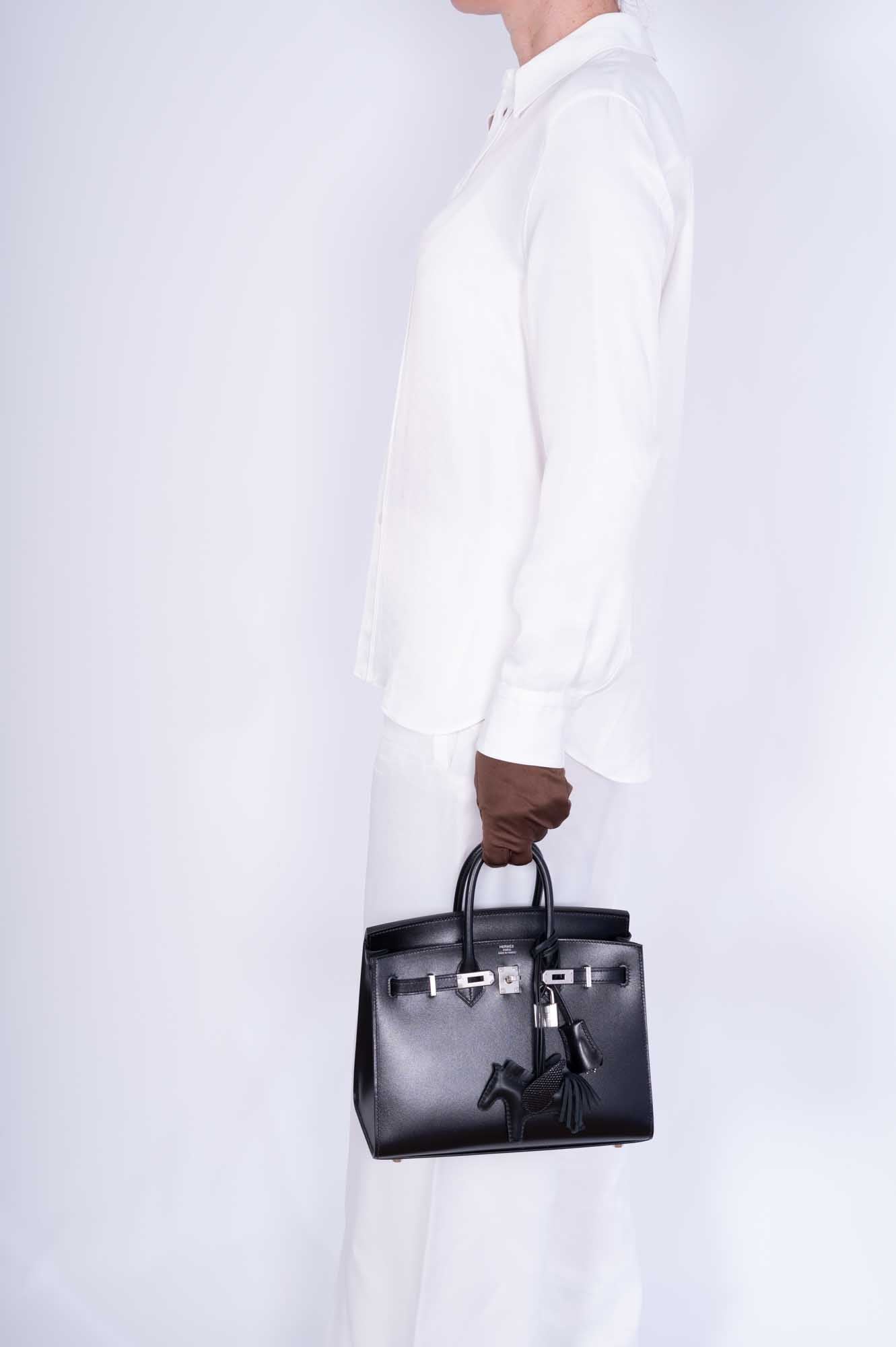 Hermès Birkin 25 Sellier Noir Box Calf Gold Hardware