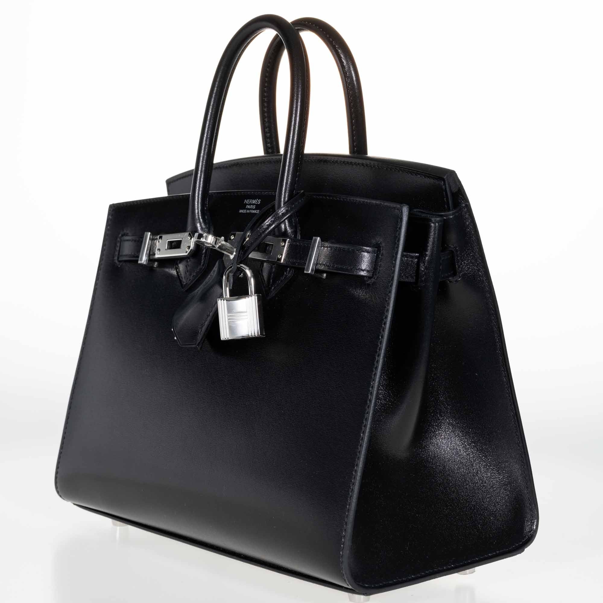 Hermès Birkin 25 Sellier Noir Box Calf Gold Hardware
