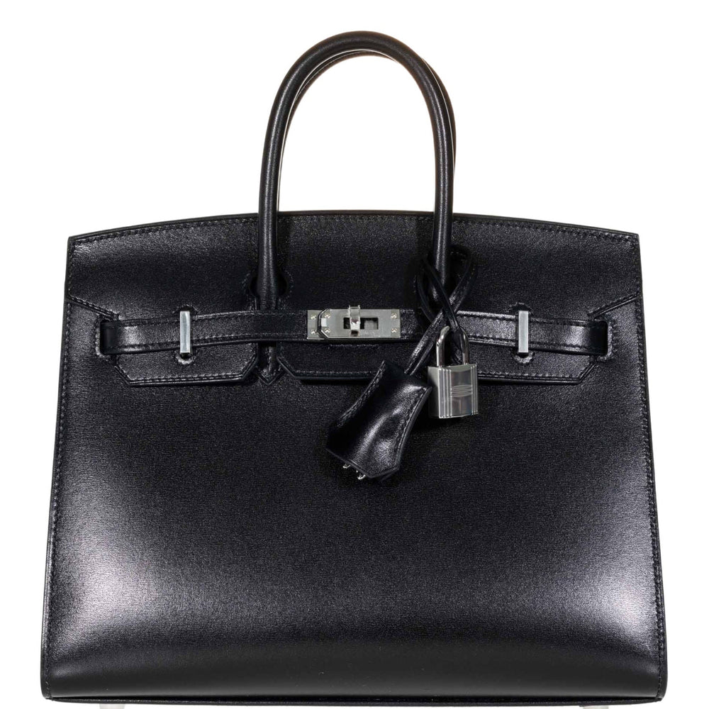 Hermès Birkin 25 Sellier Noir Box Calf Gold Hardware