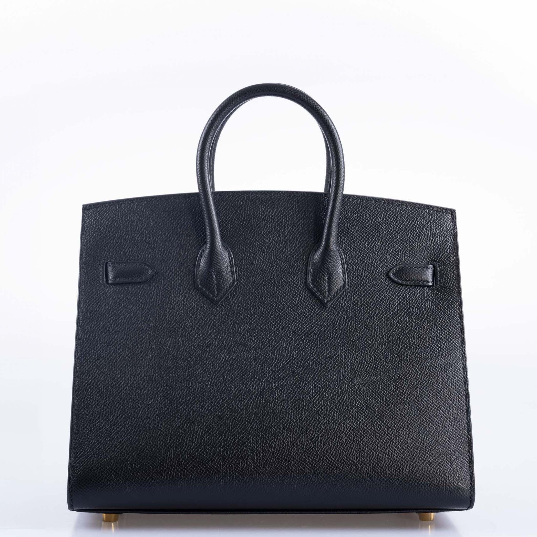 Hermès Birkin 25 Sellier Noir Epsom Gold Hardware