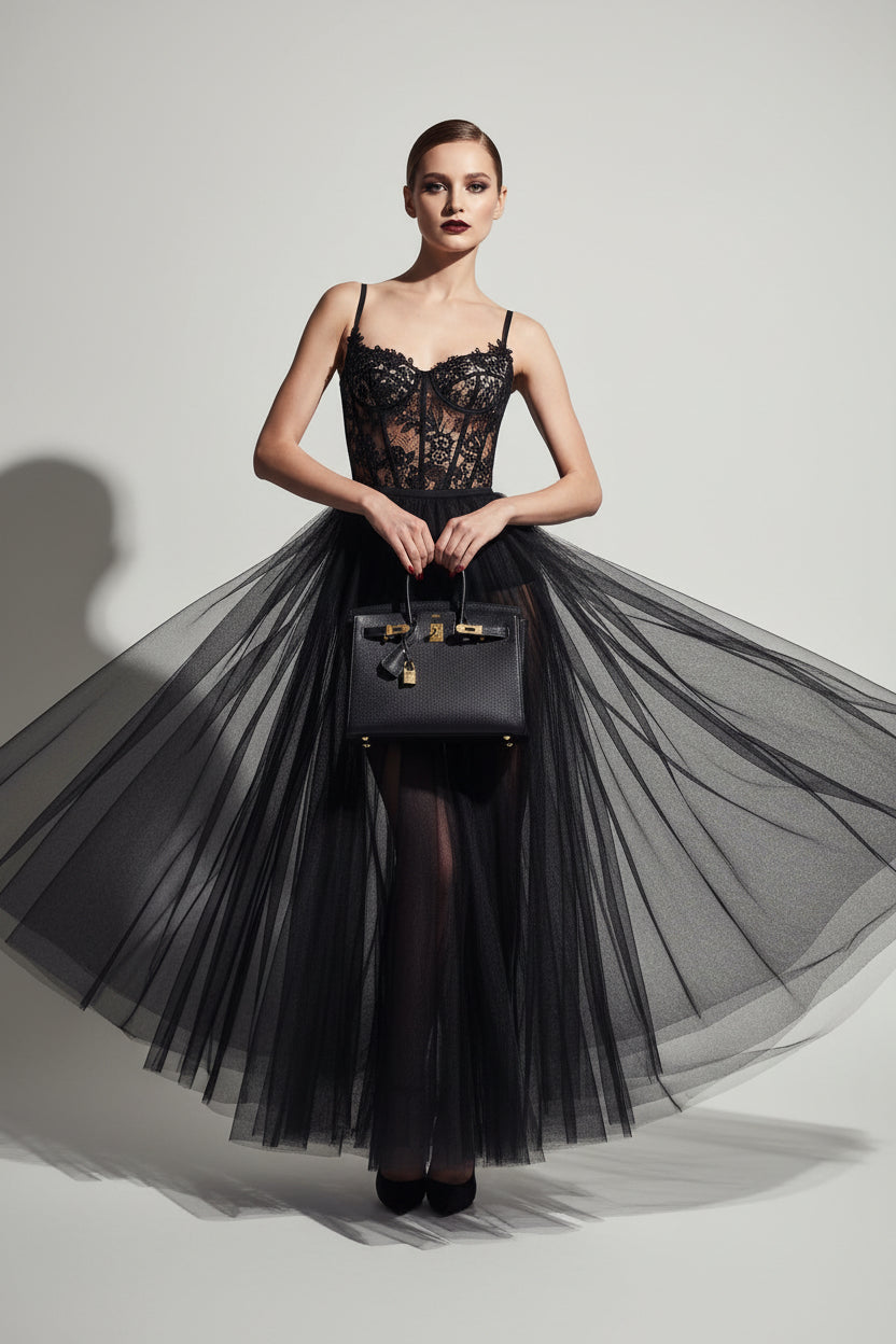 Hermès Birkin 25 Sellier Noir Epsom Gold Hardware