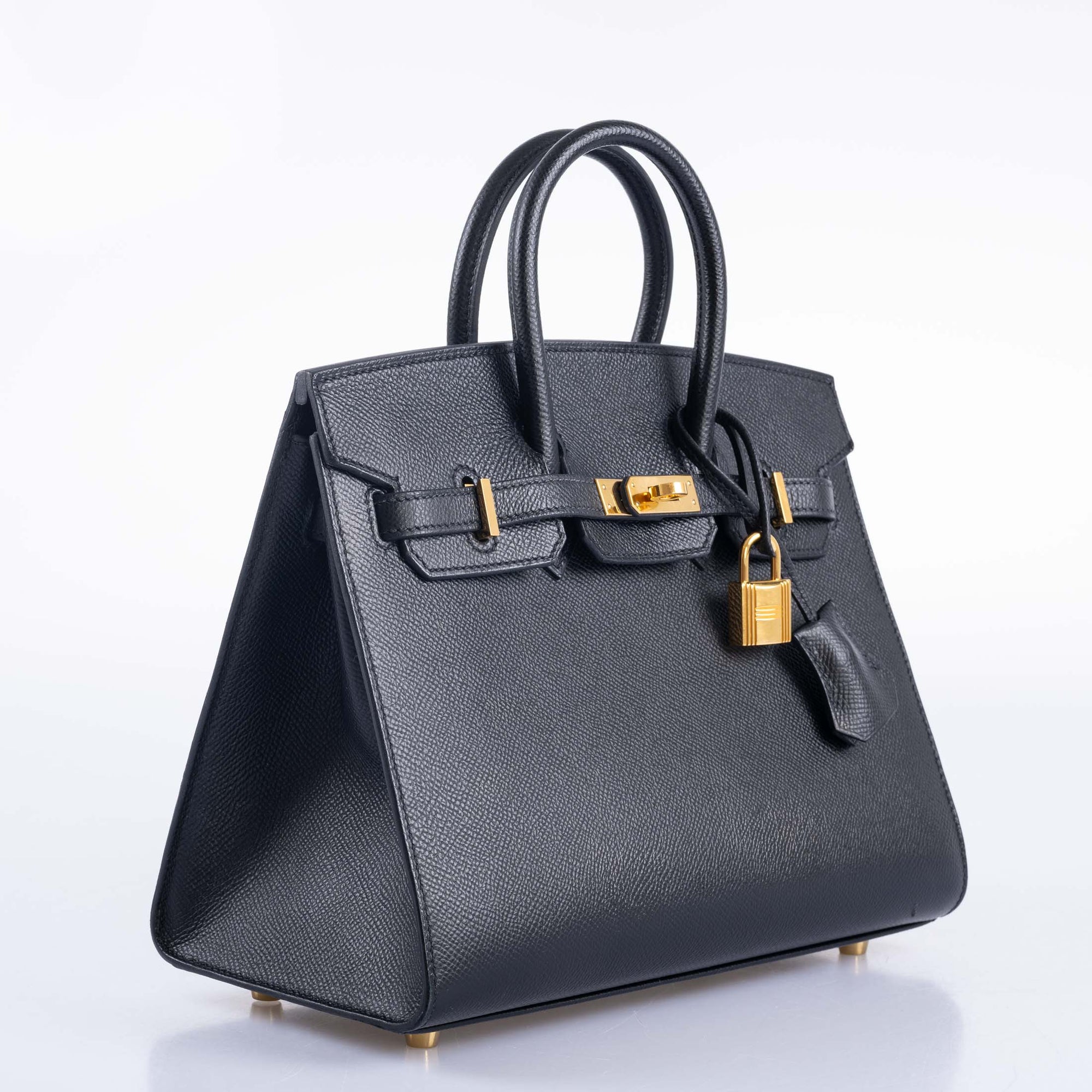 Hermès Birkin 25 Sellier Noir Epsom Gold Hardware