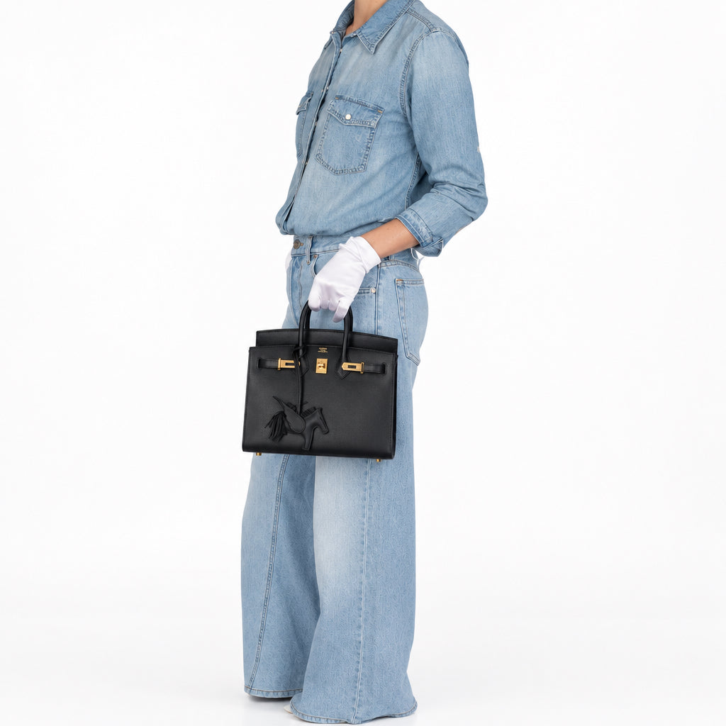 Hermès Birkin 25 Sellier Vert Foncé Box Calf Gold Hardware | JANEFINDS