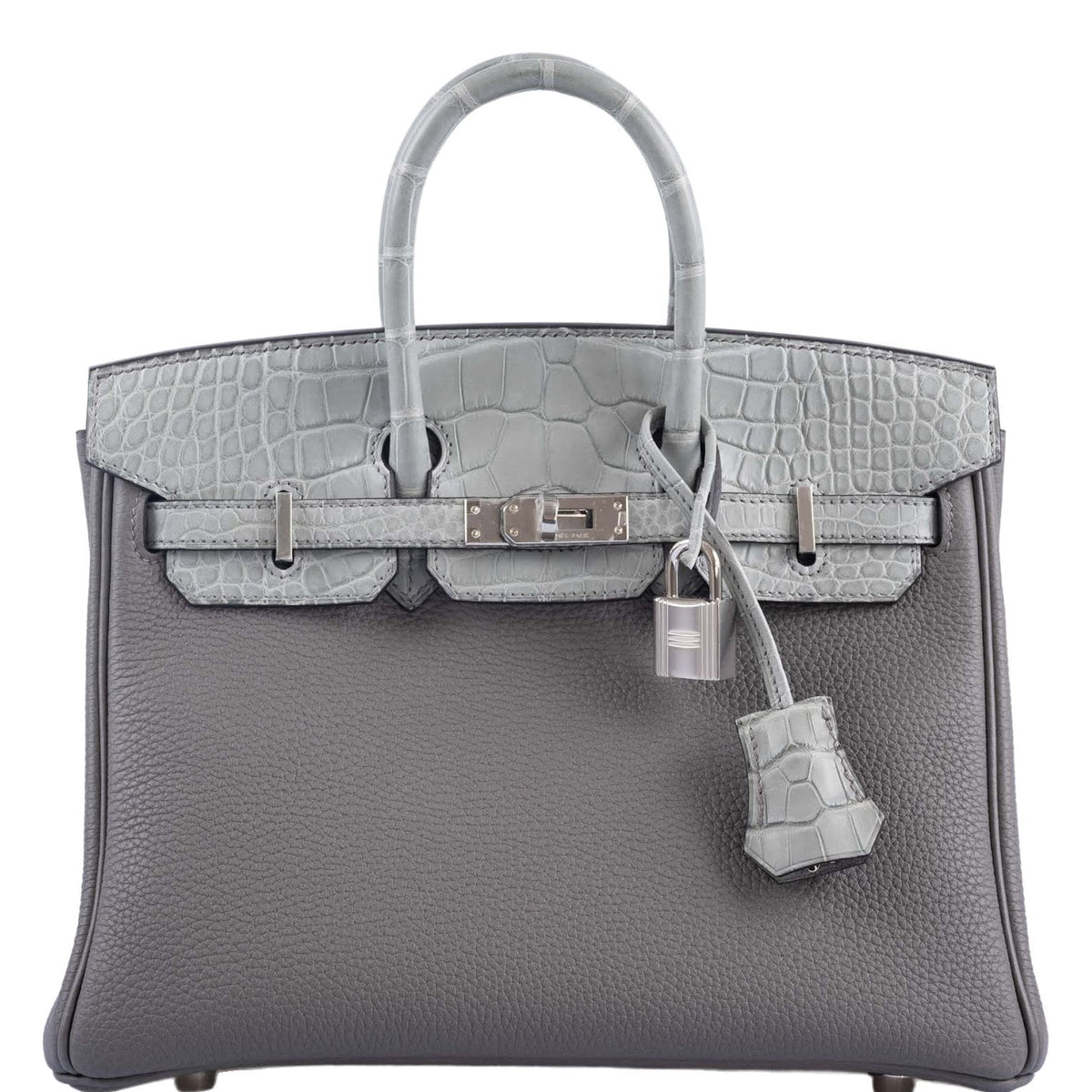 Hermès Birkin 25 Touch Gris Meyer Togo Gris Cement Matte Alligator Palladium Hardware