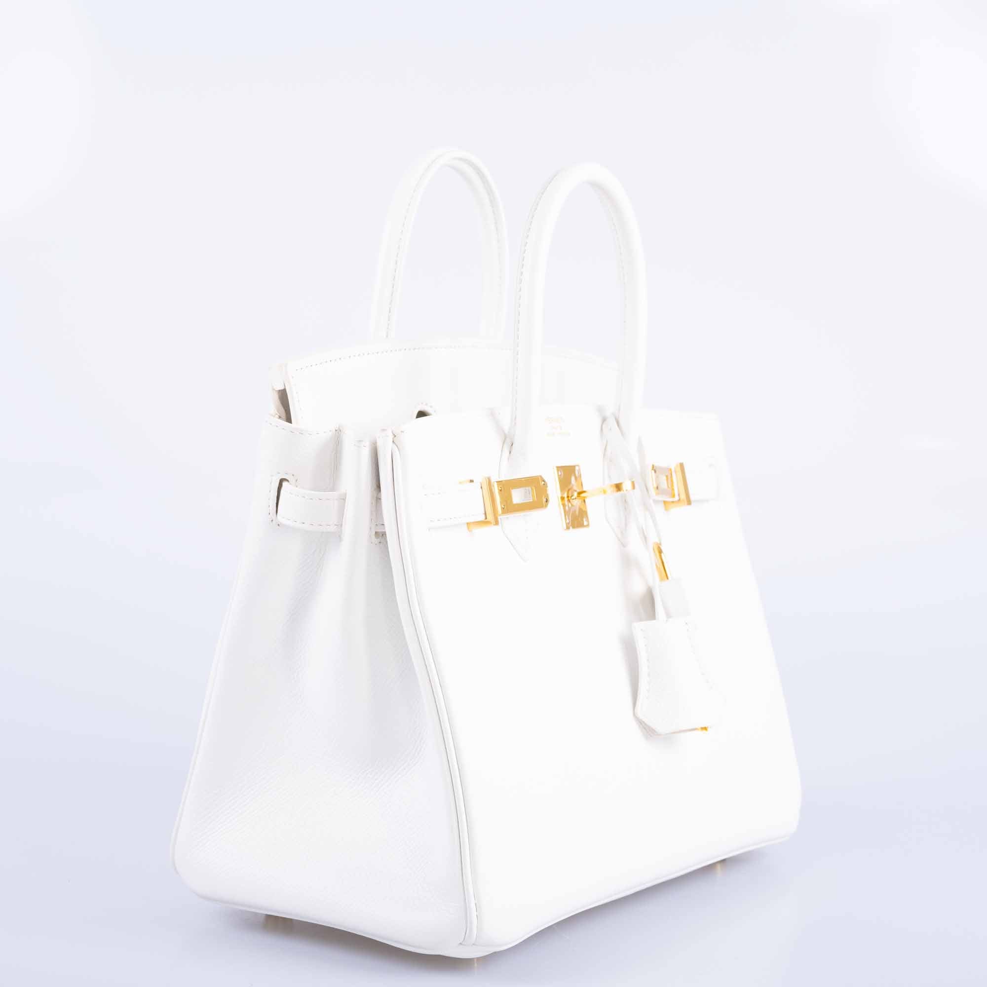 Hermès Birkin 25 White Epsom with Gold Hardware