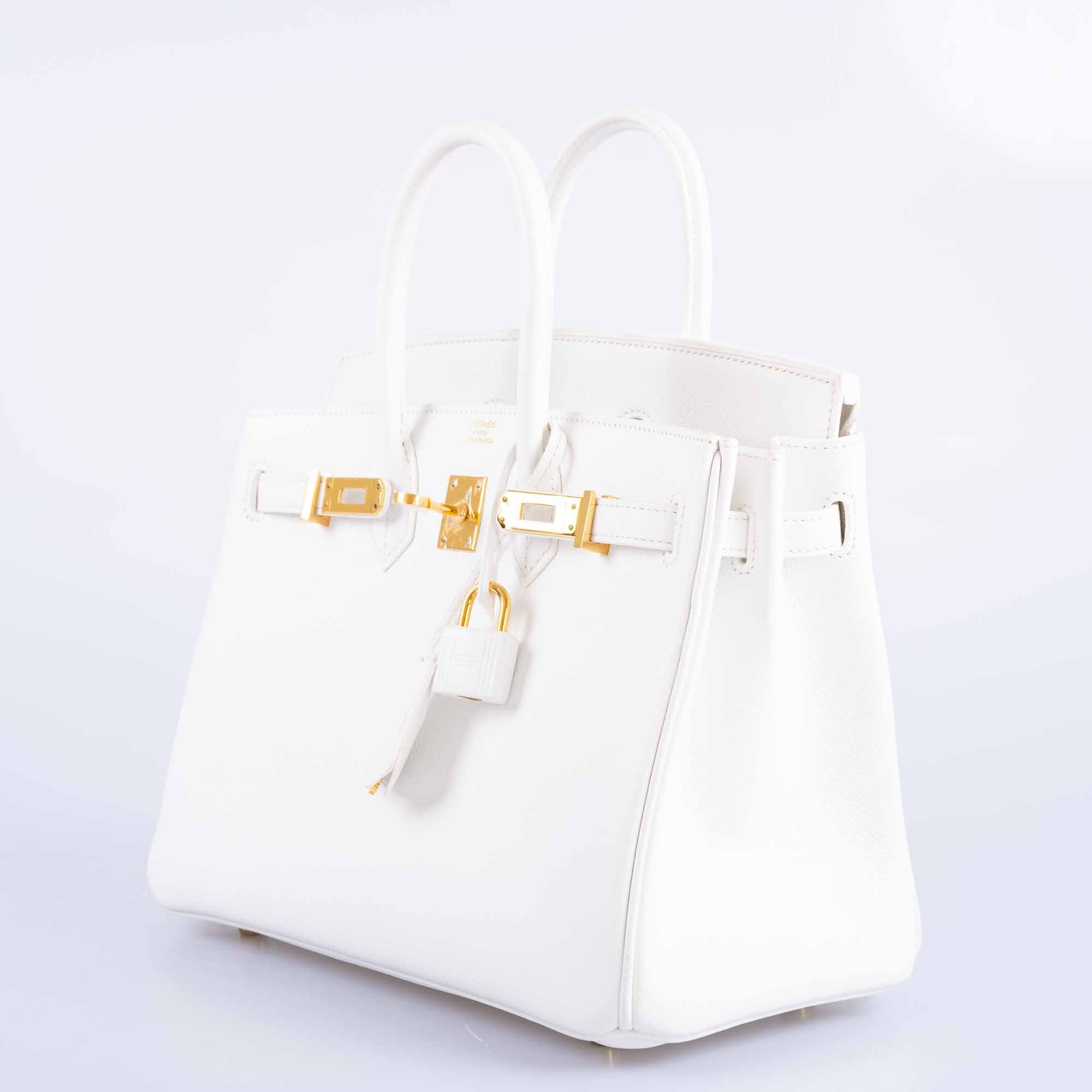 Hermès Birkin 25 White Epsom with Gold Hardware