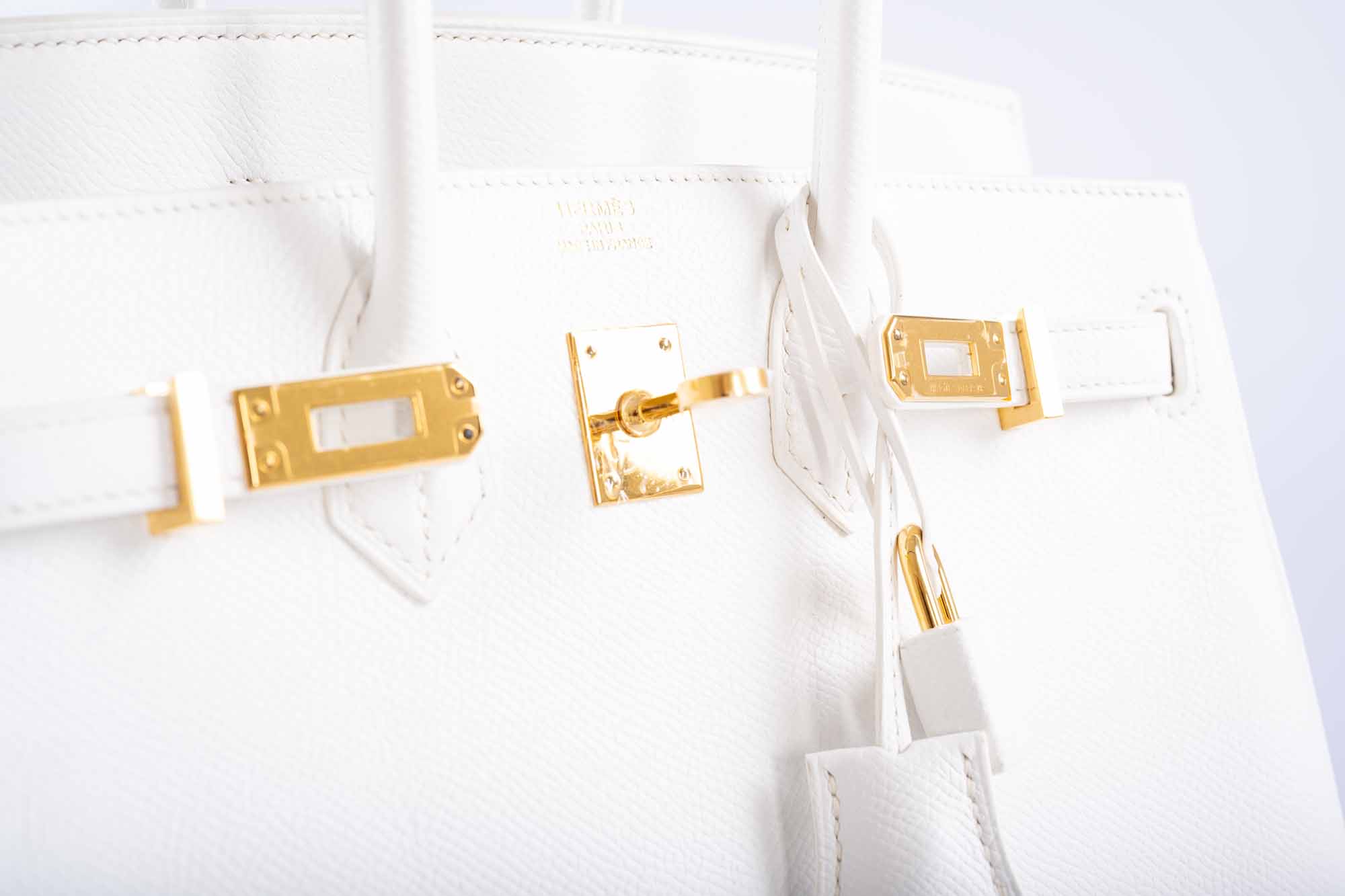 Hermès Birkin 25 White Epsom with Gold Hardware