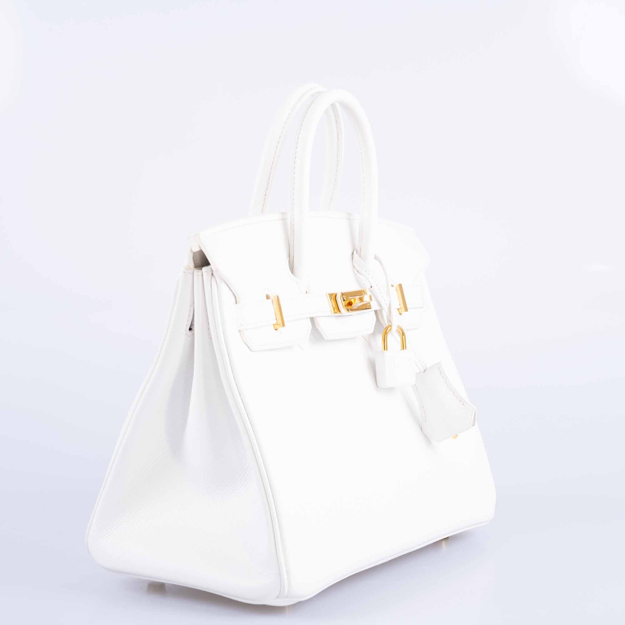 Hermès Birkin 25 White Epsom with Gold Hardware