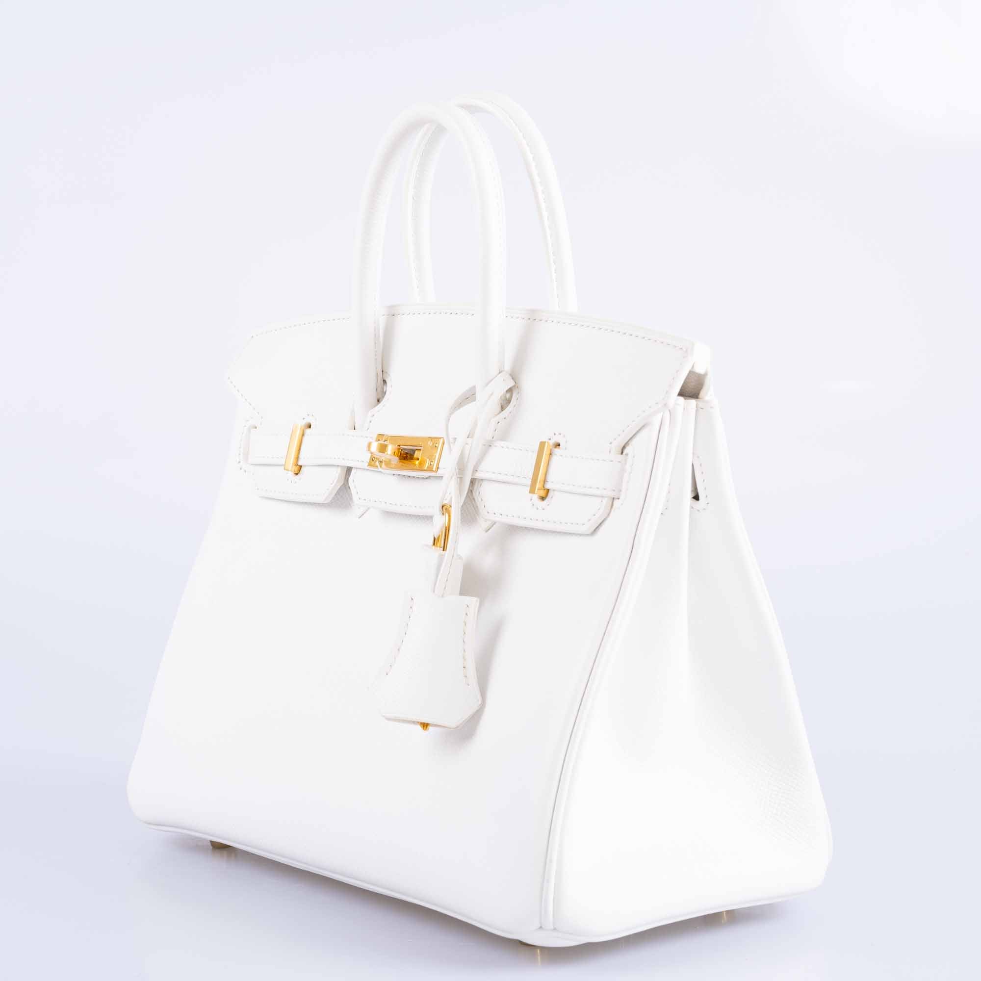 Hermès Birkin 25 White Epsom with Gold Hardware