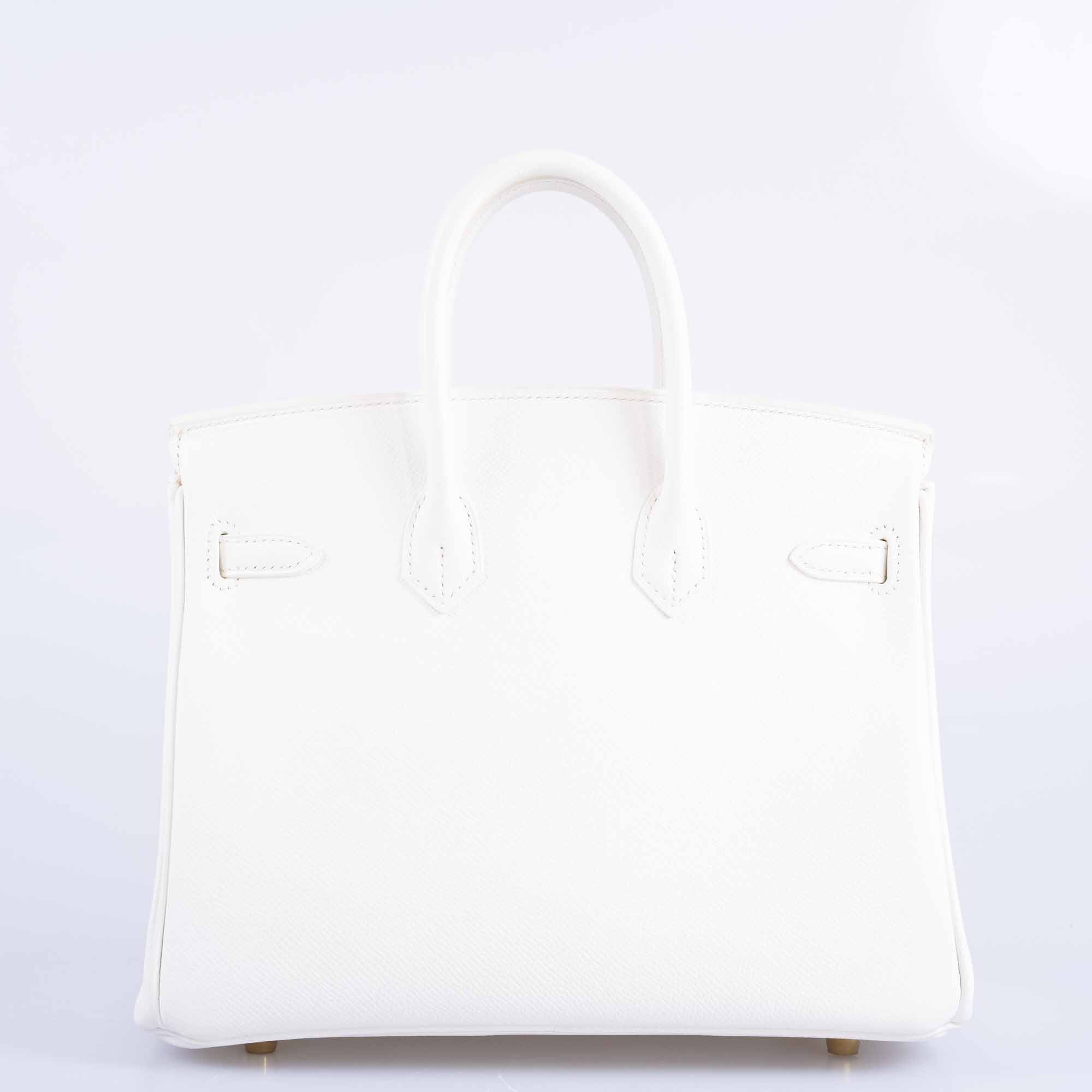 Hermès Birkin 25 White Epsom with Gold Hardware