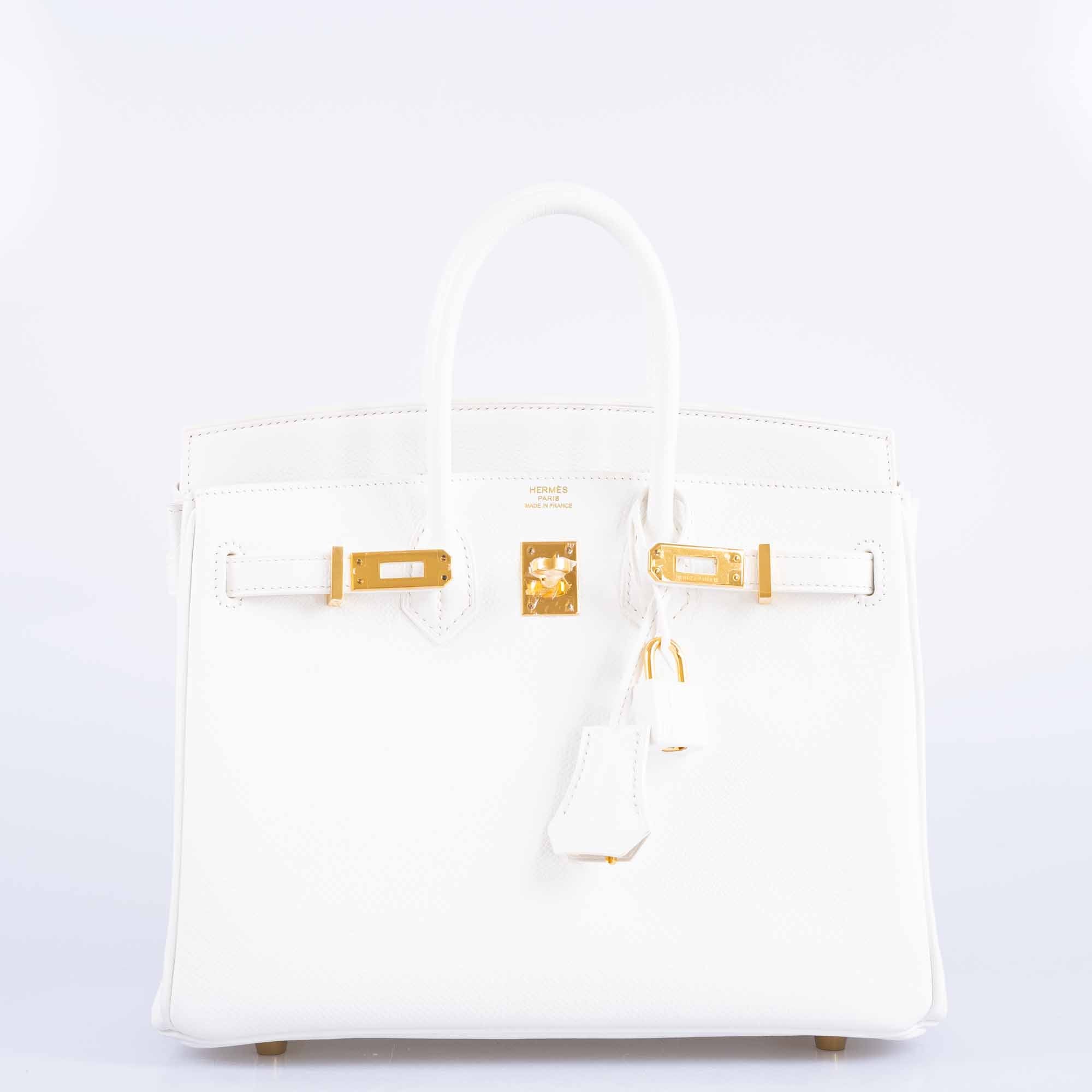 Hermès Birkin 25 White Epsom with Gold Hardware