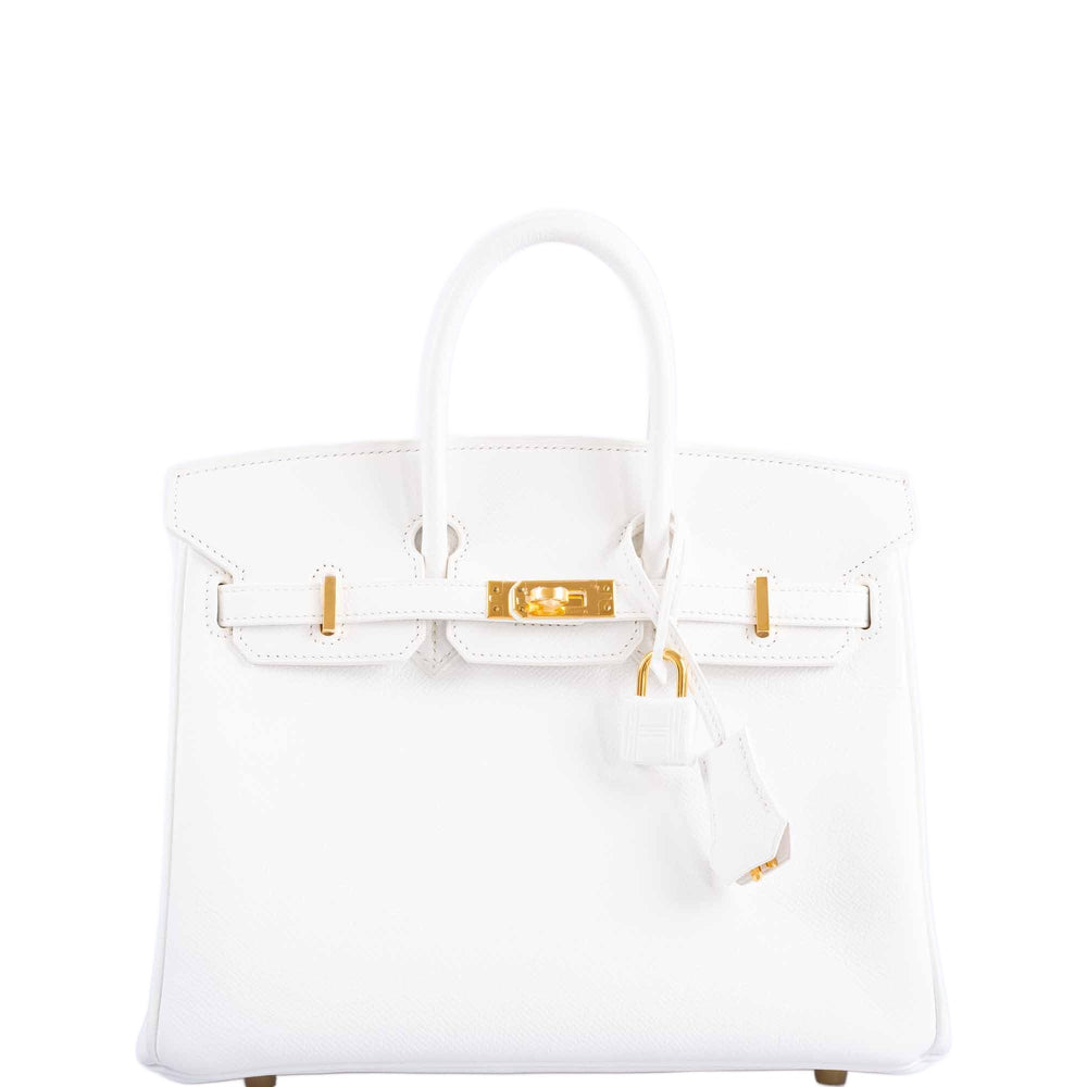 Hermès Birkin 25 White Epsom with Gold Hardware