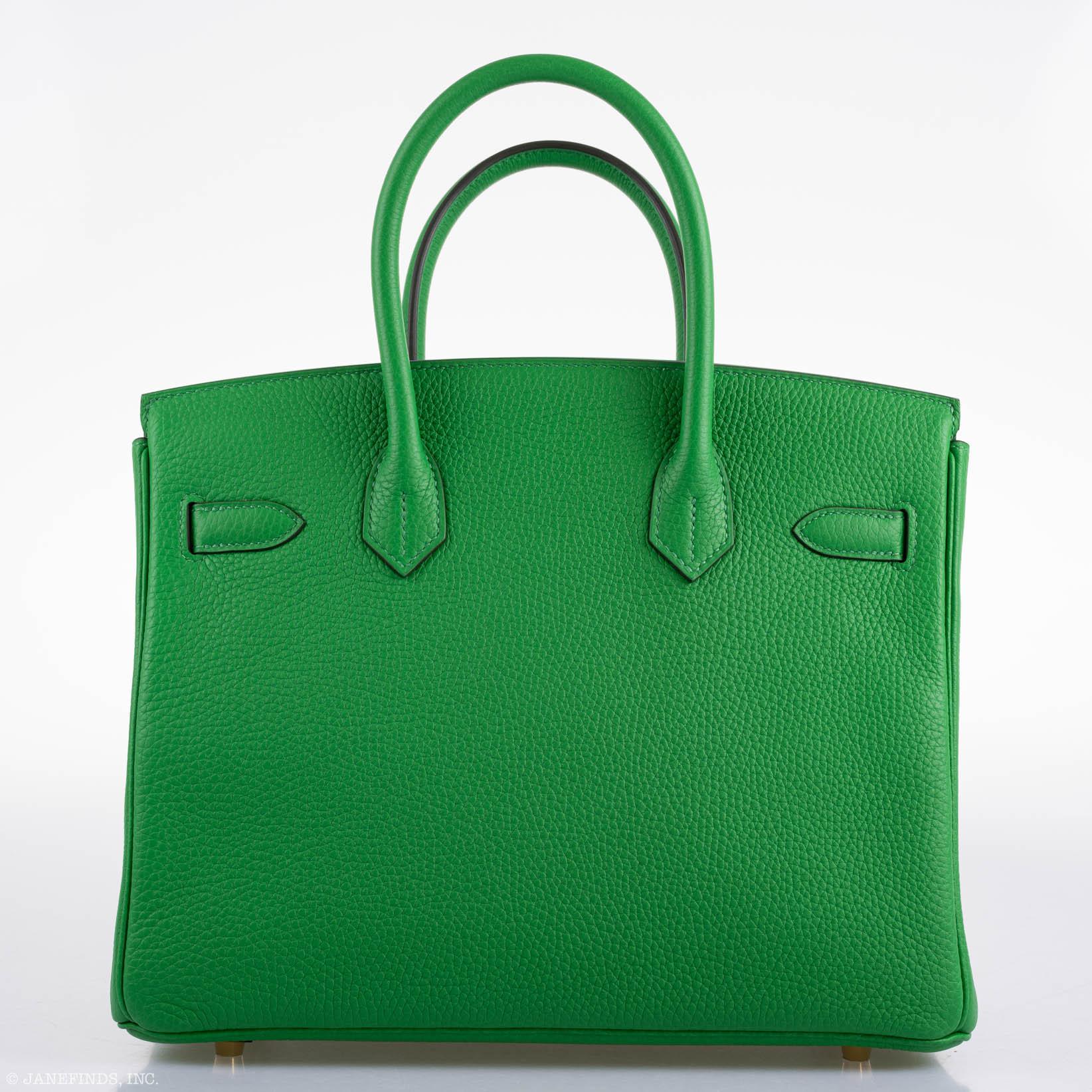 Hermès Birkin 30 Bambou Green Togo Gold Hardware