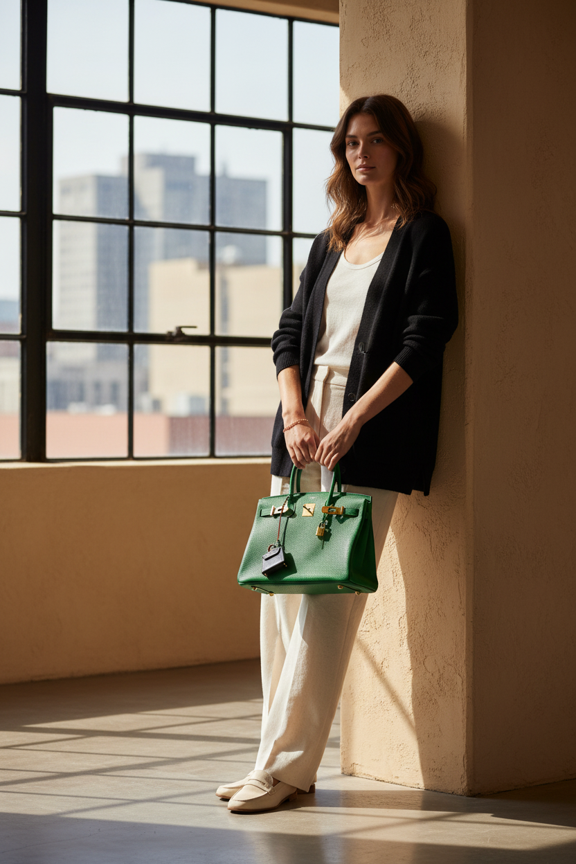 Hermès Birkin 30 Bambou Green Togo Gold Hardware