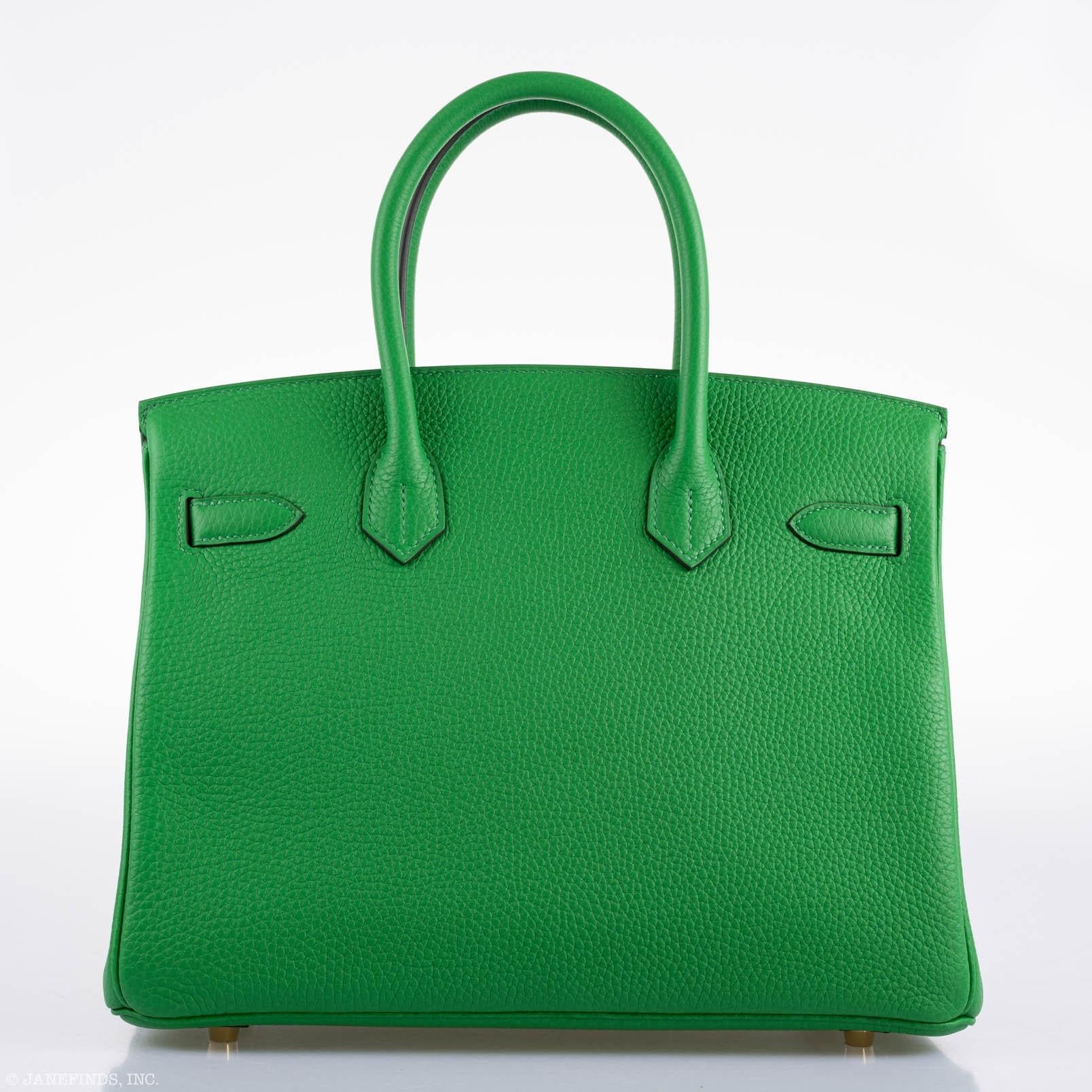Hermès Birkin 30 Bambou Green Togo Gold Hardware