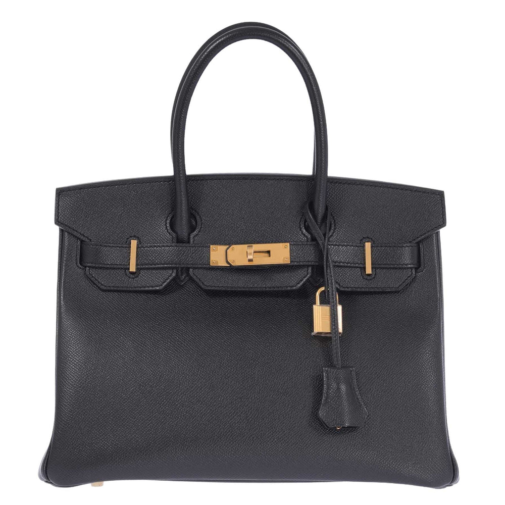 Hermès Birkin 30 Noir Epsom Gold Hardware