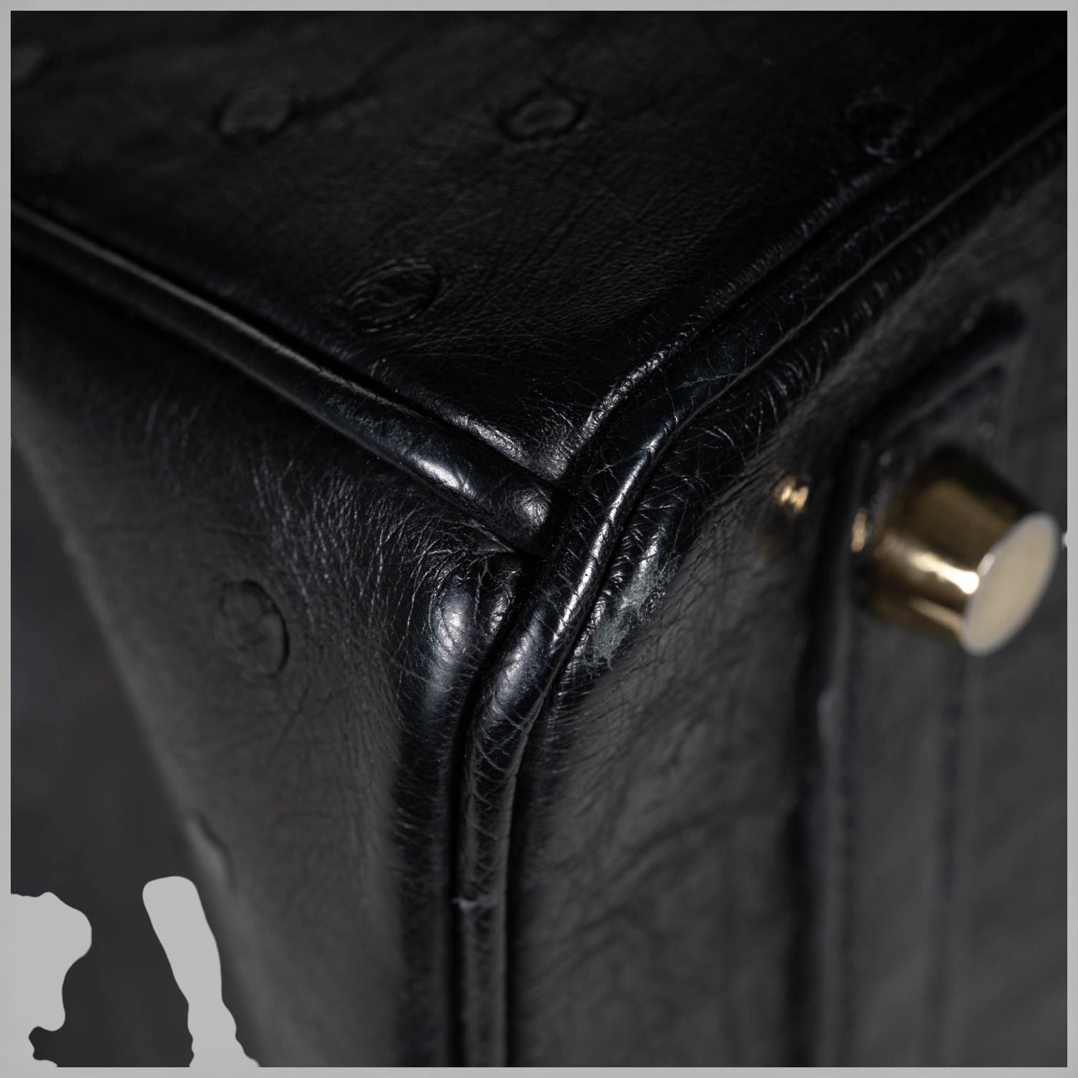 Hermès Birkin 30 Black Ostrich Rose Gold Hardware